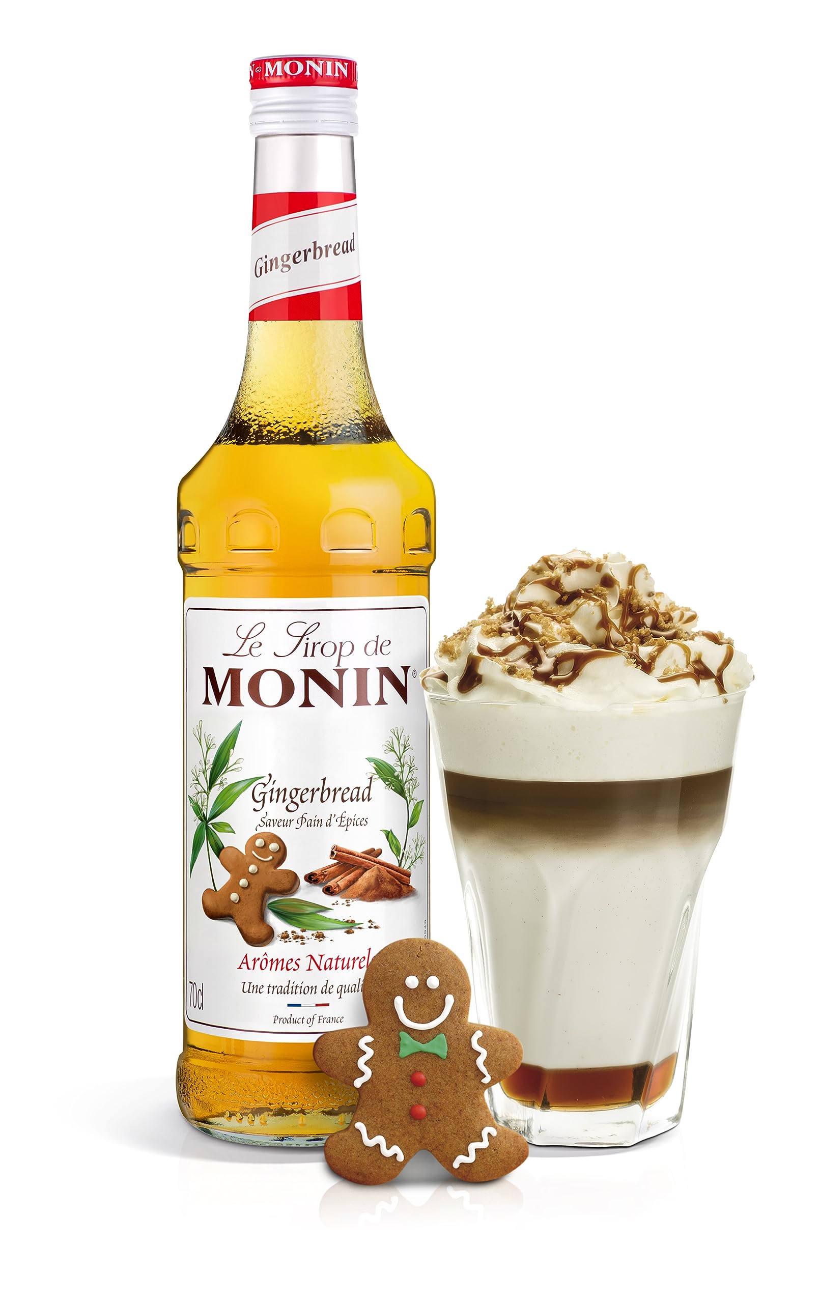 Monin Premium Gingerbread Syrup - 700ml | Vegan, Natural Flavours | Coffee & Cocktail Concentrate 2