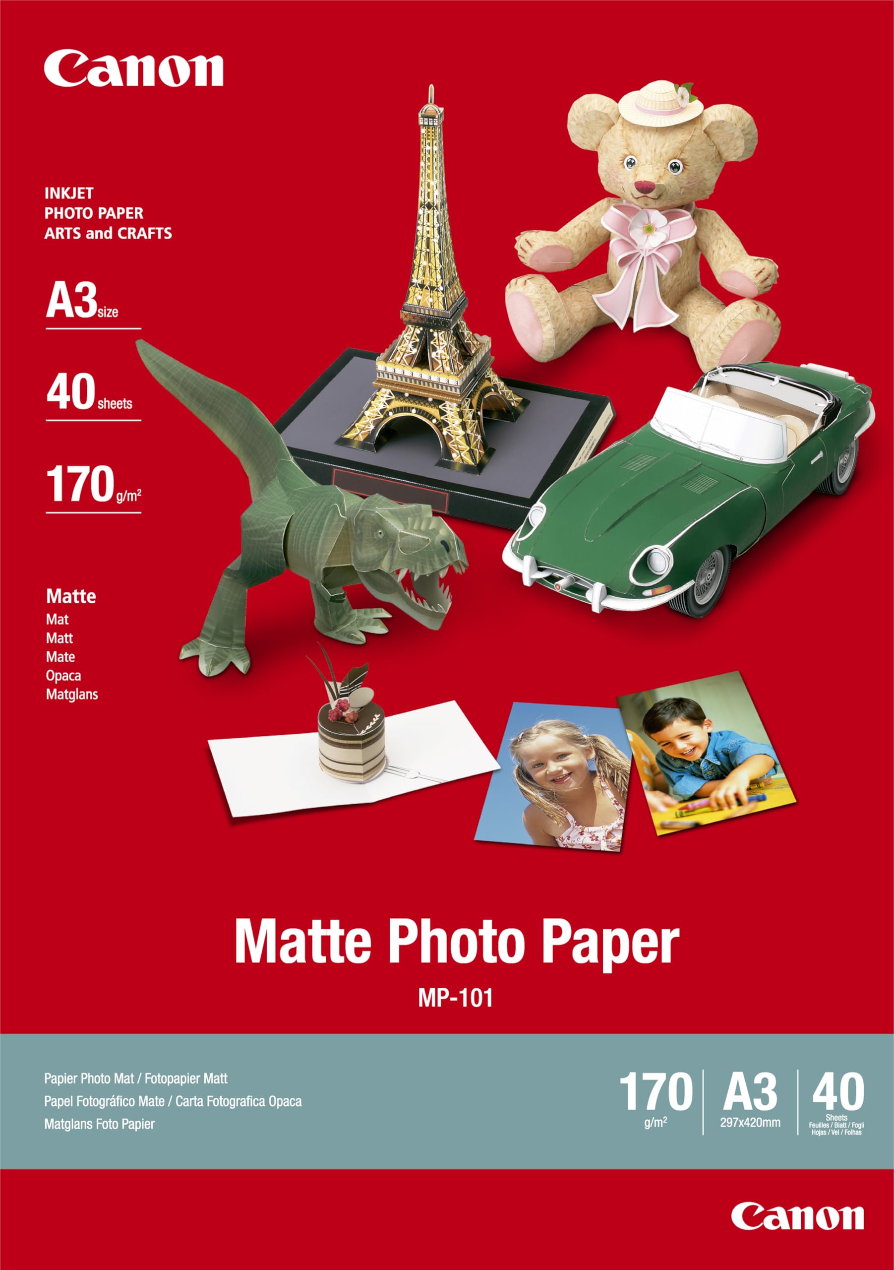 Canon A3 Matte Photo Paper 40 Sheets 170gsm | High Brightness Vivid Images 1