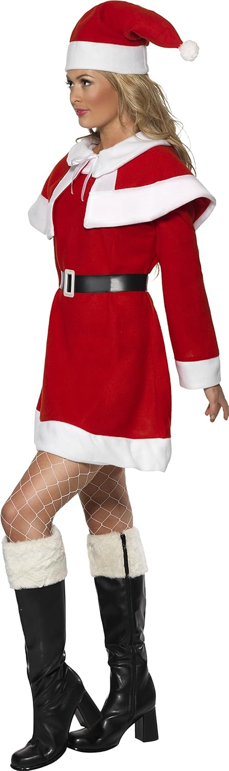 Smiffys Miss Santa Fleece Costume - Size 12-14 5