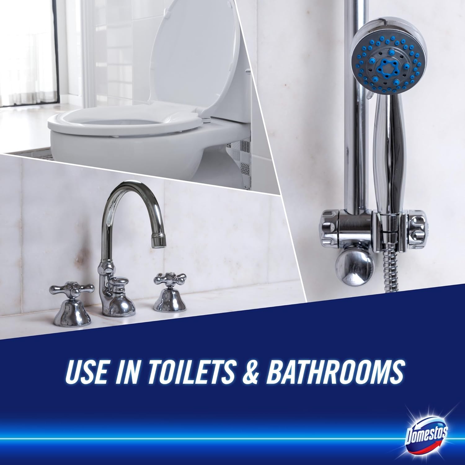 Domestos - Power Foam Arctic Fresh Toilet & Bathroom Cleaner Spray 3