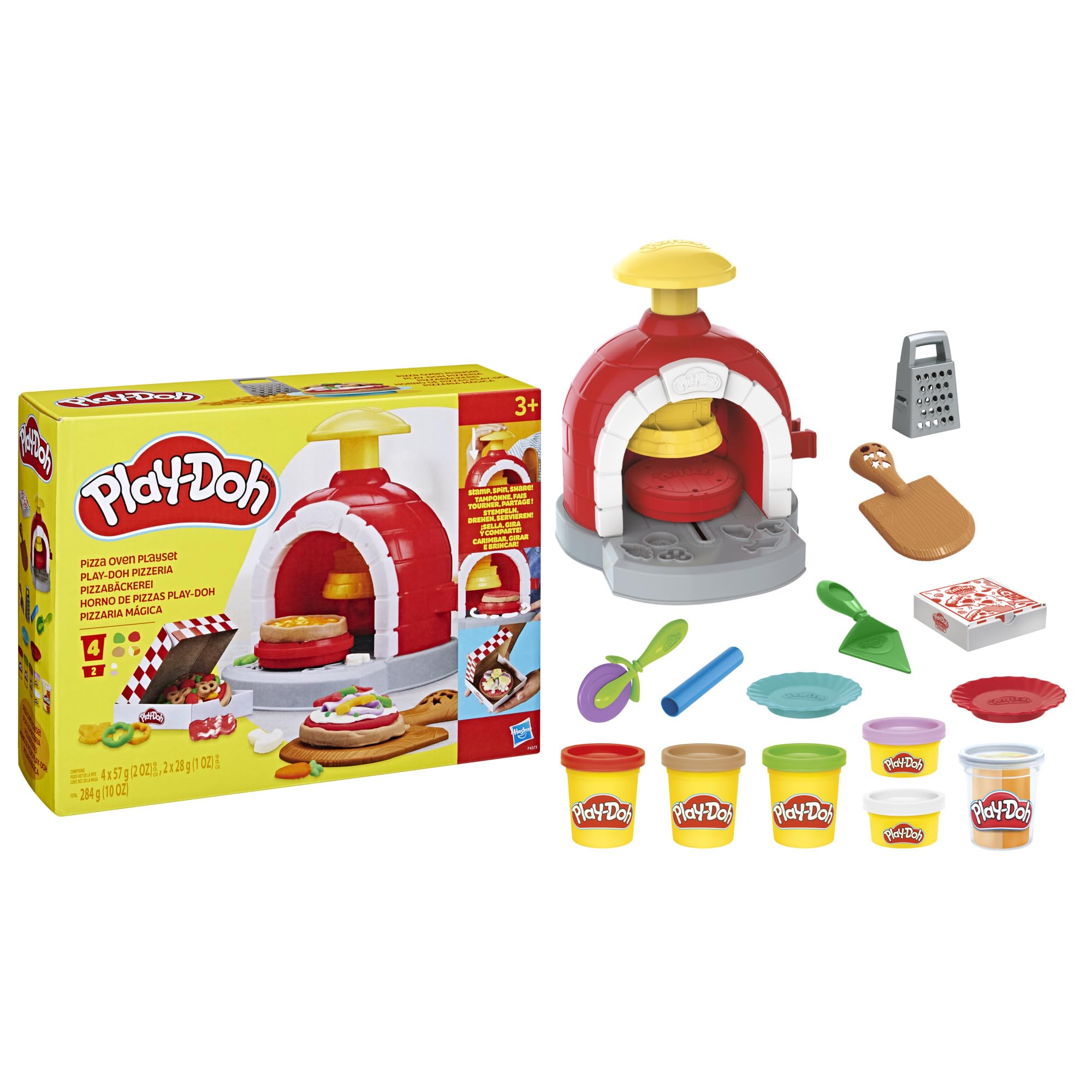 Play-Doh Kitchen Creations Pizza Oven Playset with 6 Cans of Modeling Compound | Ages 3+ 1