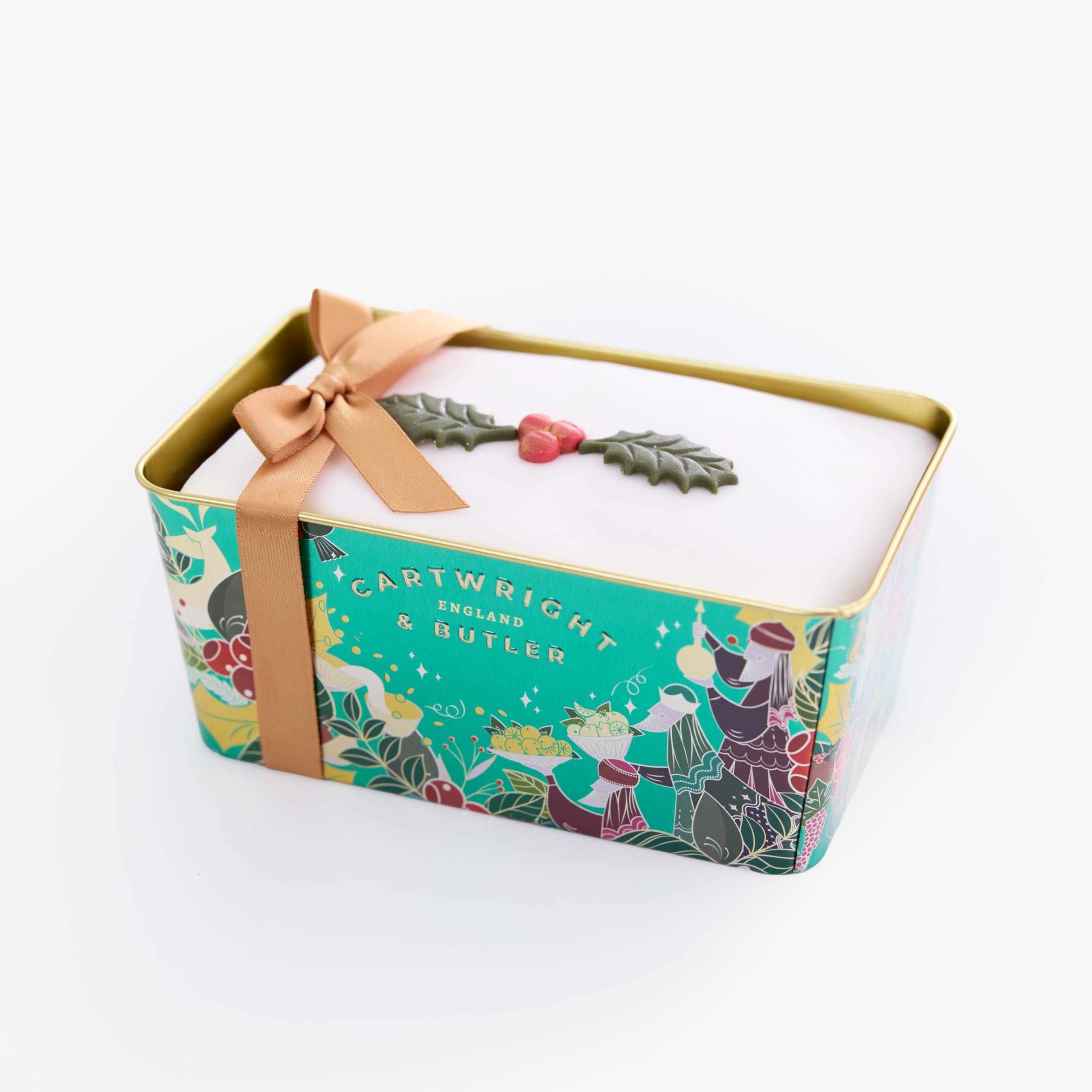 Cartwright & Butler - Merry Christmas Iced Fruit Loaf Cake in Tin 3