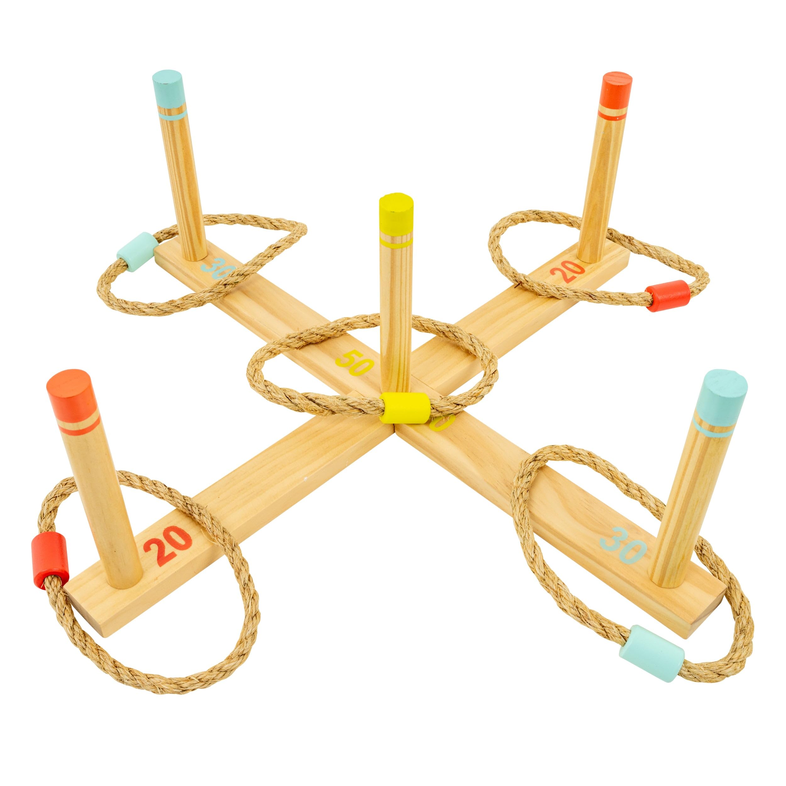 TP Toys Wooden Ring Toss Game - FSC Certified Outdoor Fun for Kids Ages 3+ | 2-4 Players 1