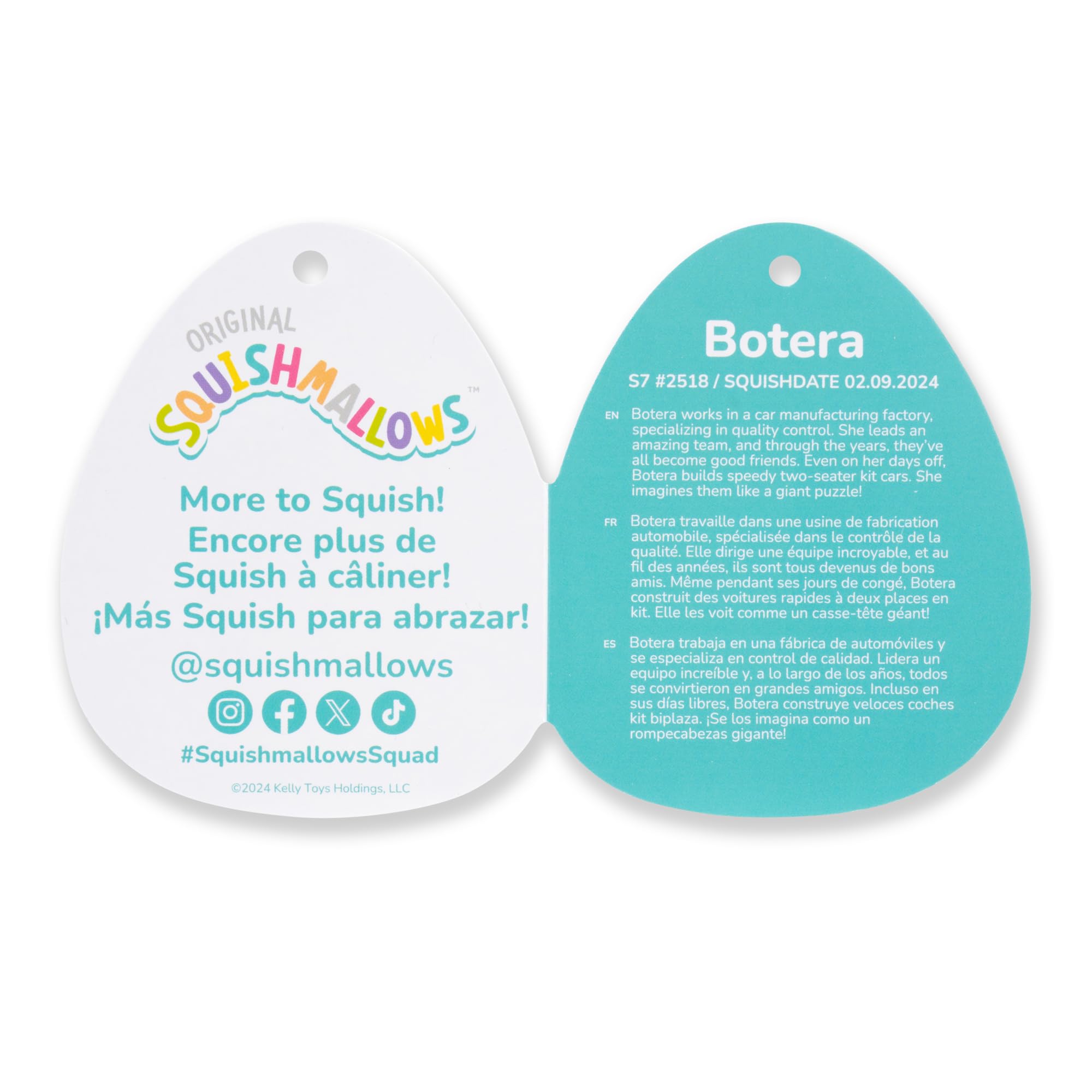 Squishmallows Botera the Navy Blue Sheltie - 7.5-Inch Plush with Wooly Hoodie 3