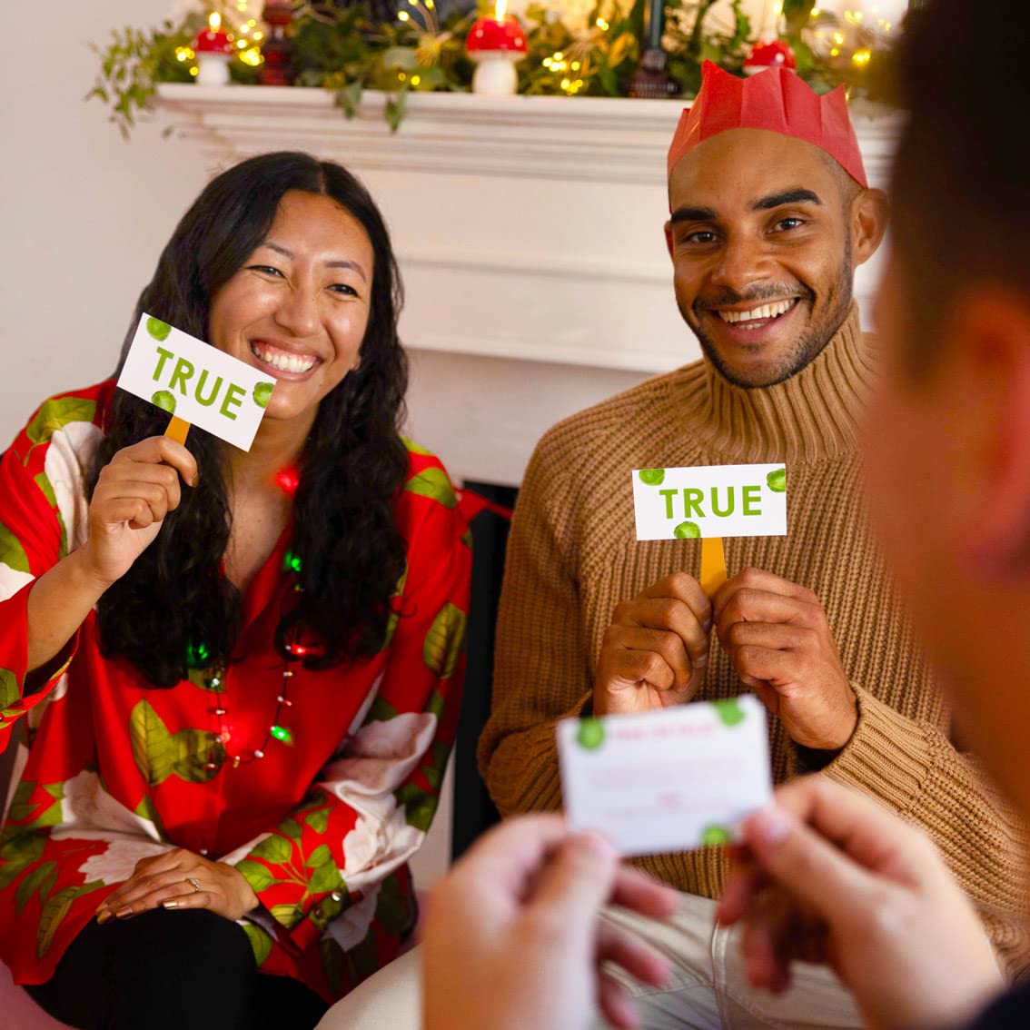 Talking Tables Christmas Light Up Necklace - Multi-Color Holiday Party Accessory, 22cm 5