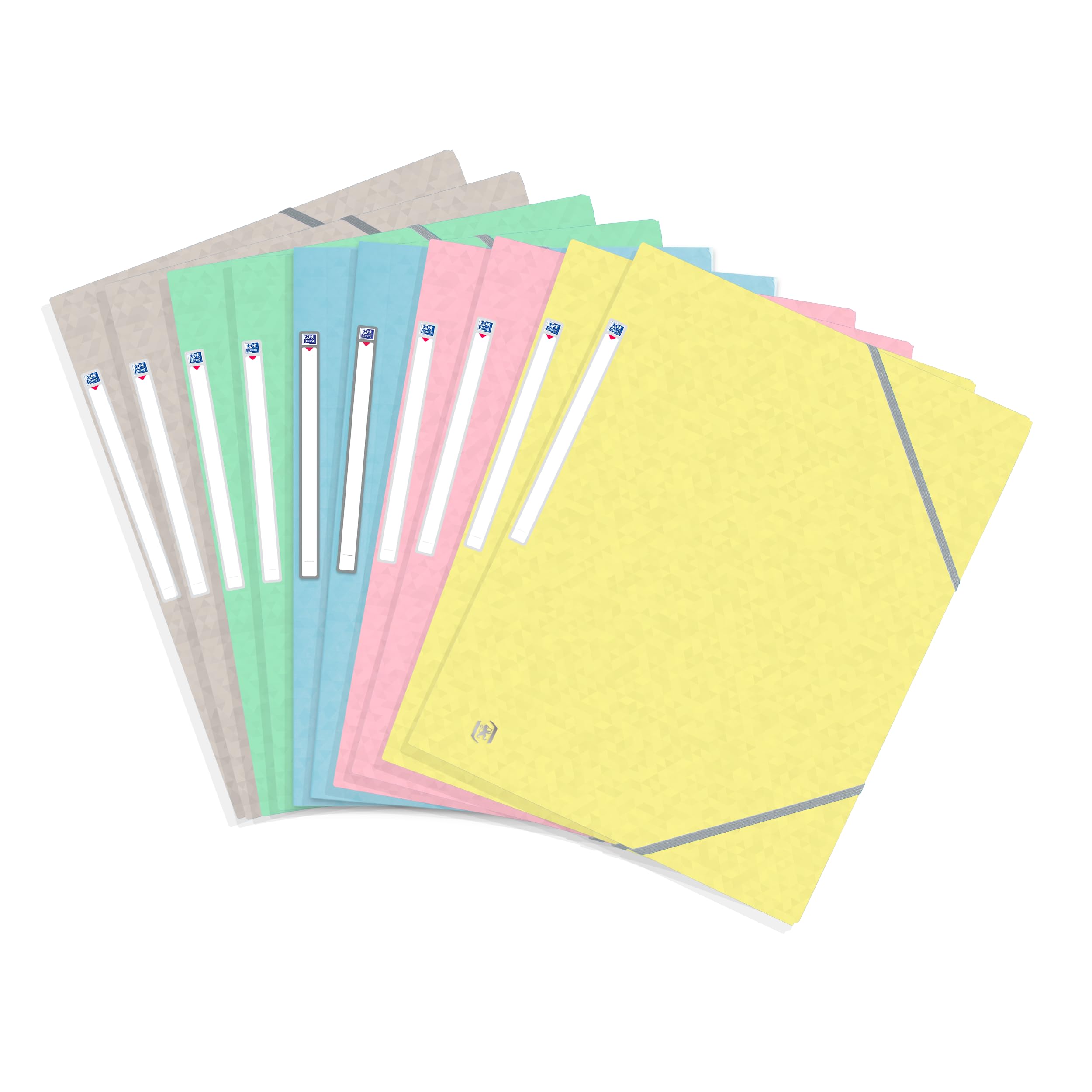 Oxford Document Wallets - A4, 10 Pack Assorted Pastel Colours | 200 Sheet Capacity 1