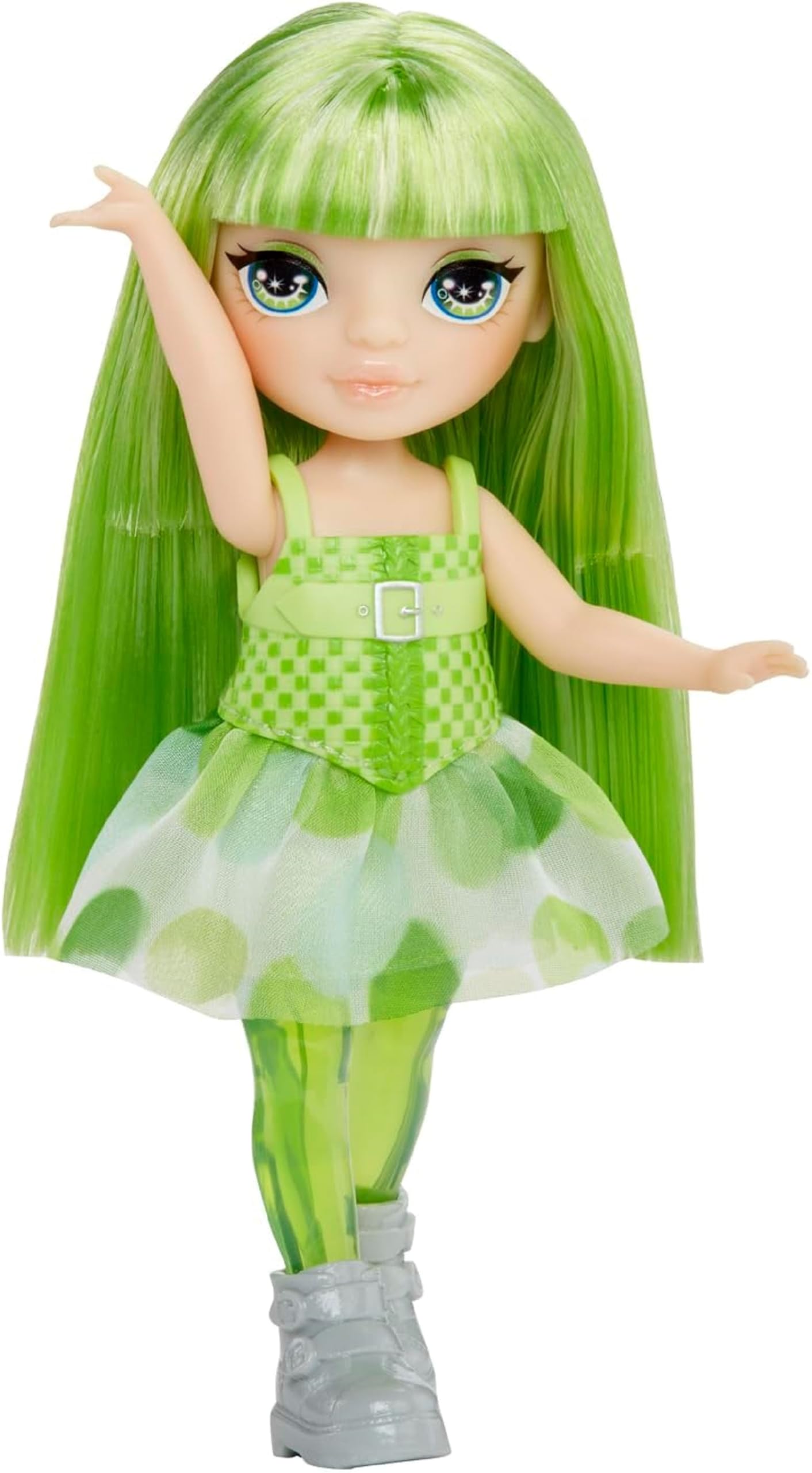 Rainbow High Littles Rainbow Fantasy Fairies & Pet - Emerald Green 14cm Posable Doll with Interchangeable Fairy Wings, Magical Dragon Pet - Ages 3+ 1