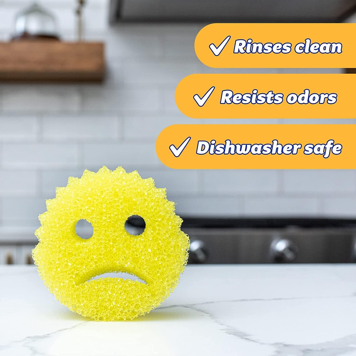 Scrub Daddy - Cranky Couple 2 Pack Scrub Sponges for Kitchen & Bathroom Cleaning 5