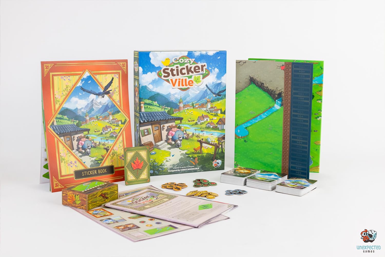 Asmodee Cozy Stickerville - Cooperative Family Board Game | Ages 8+ | 1-6 Players 2