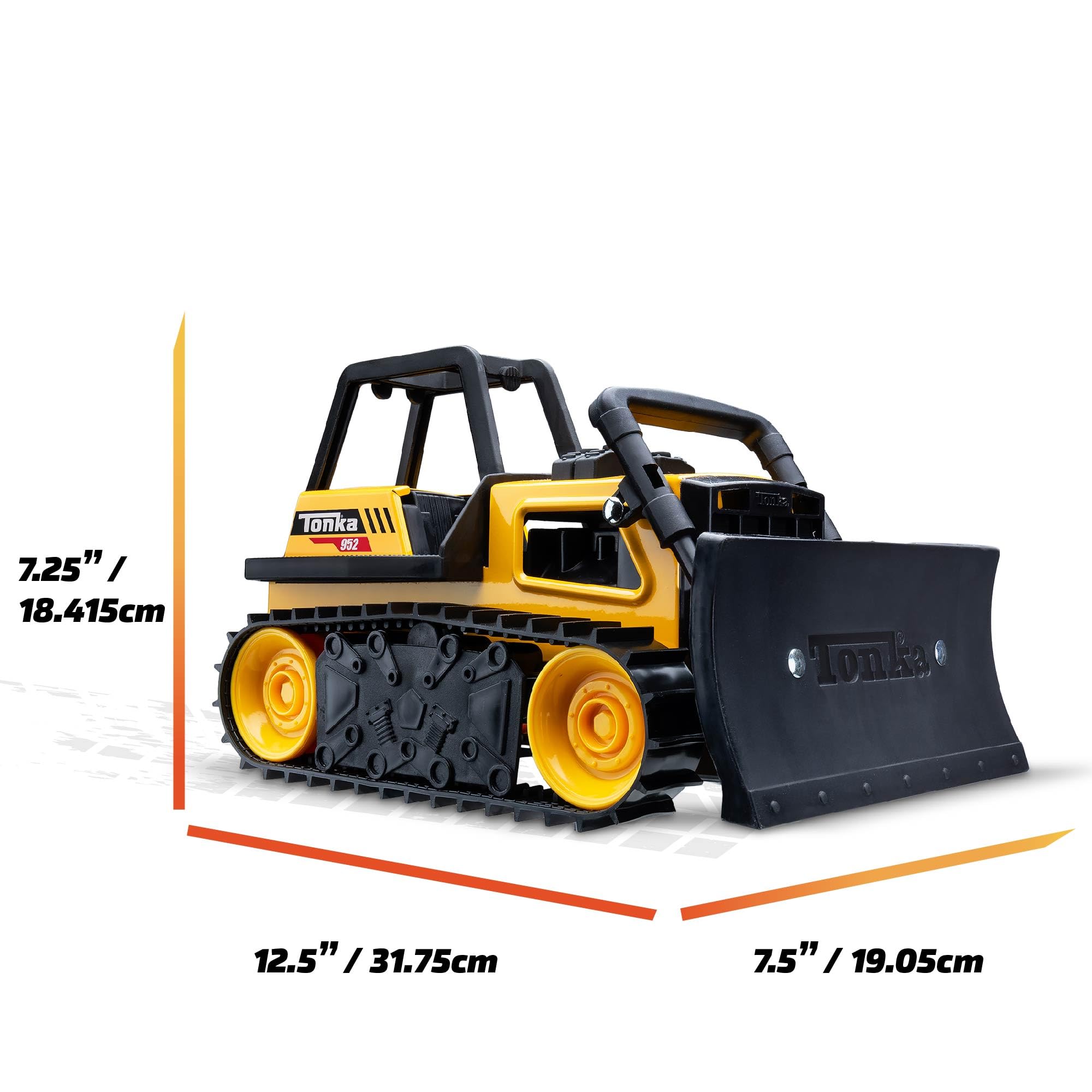 Tonka Steel Classics Bulldozer - Durable Steel Construction Vehicle for Kids 3+