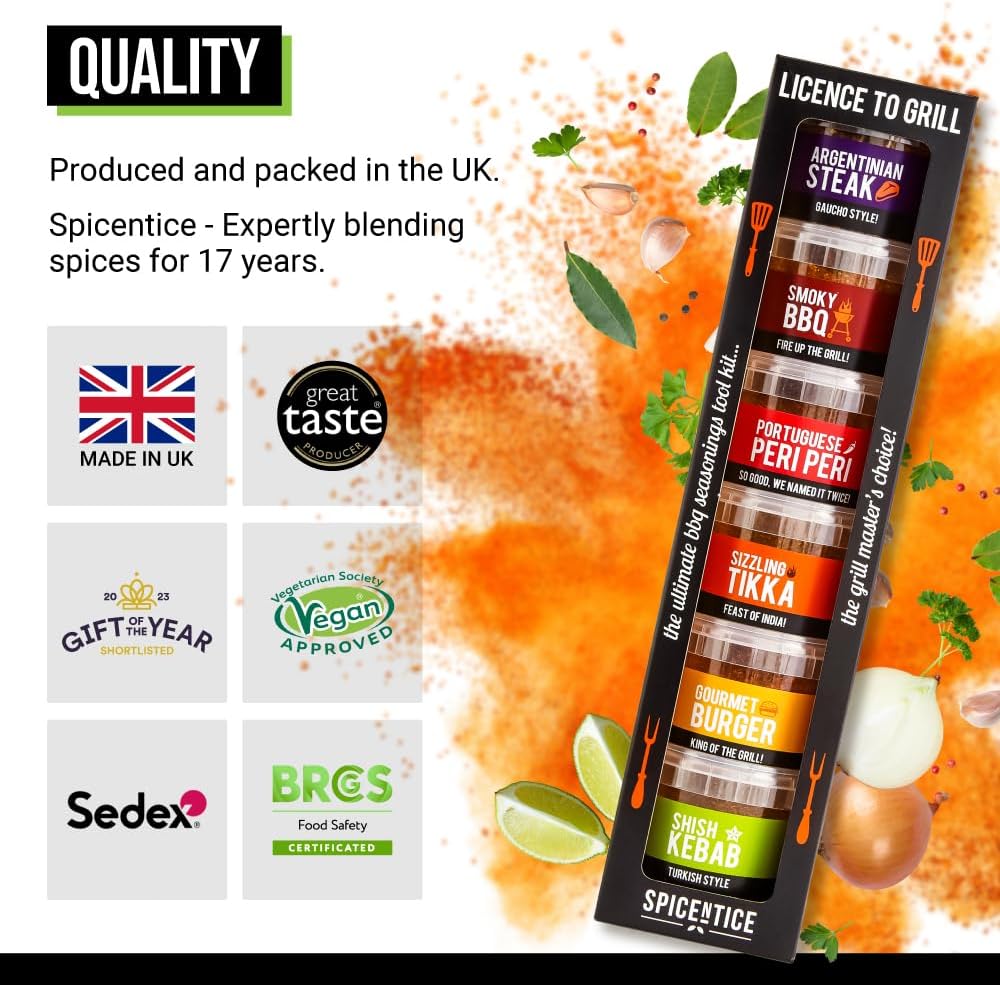 SPICE "N" TICE - The Ultimate Spice, Seasoning & Marinade BBQ Rub Grill Gift Set