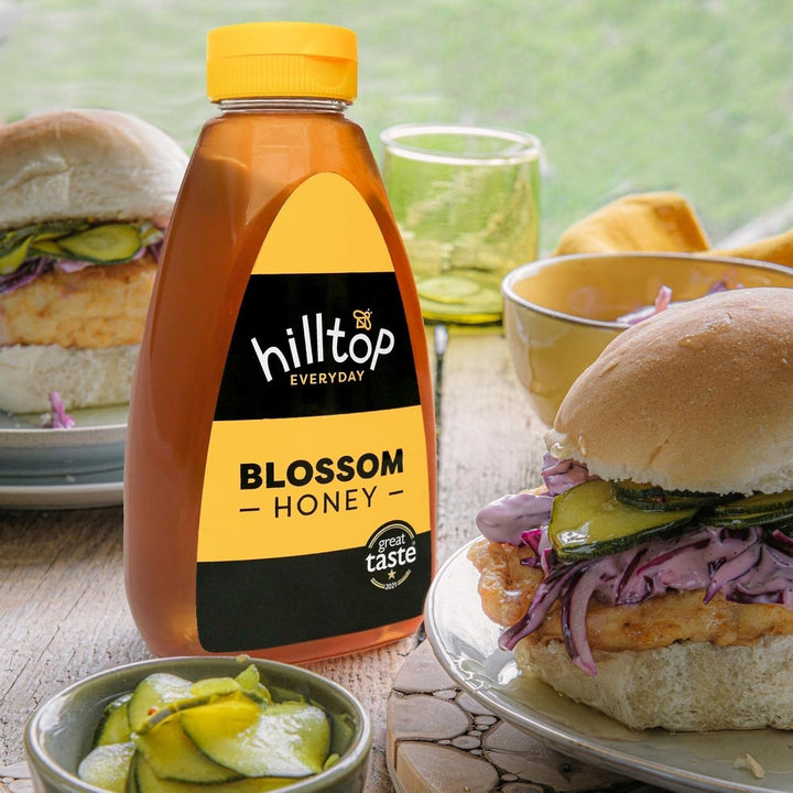 Hilltop Honey Blossom Honey 720g Squeezy Bottle - Pure Natural Honey