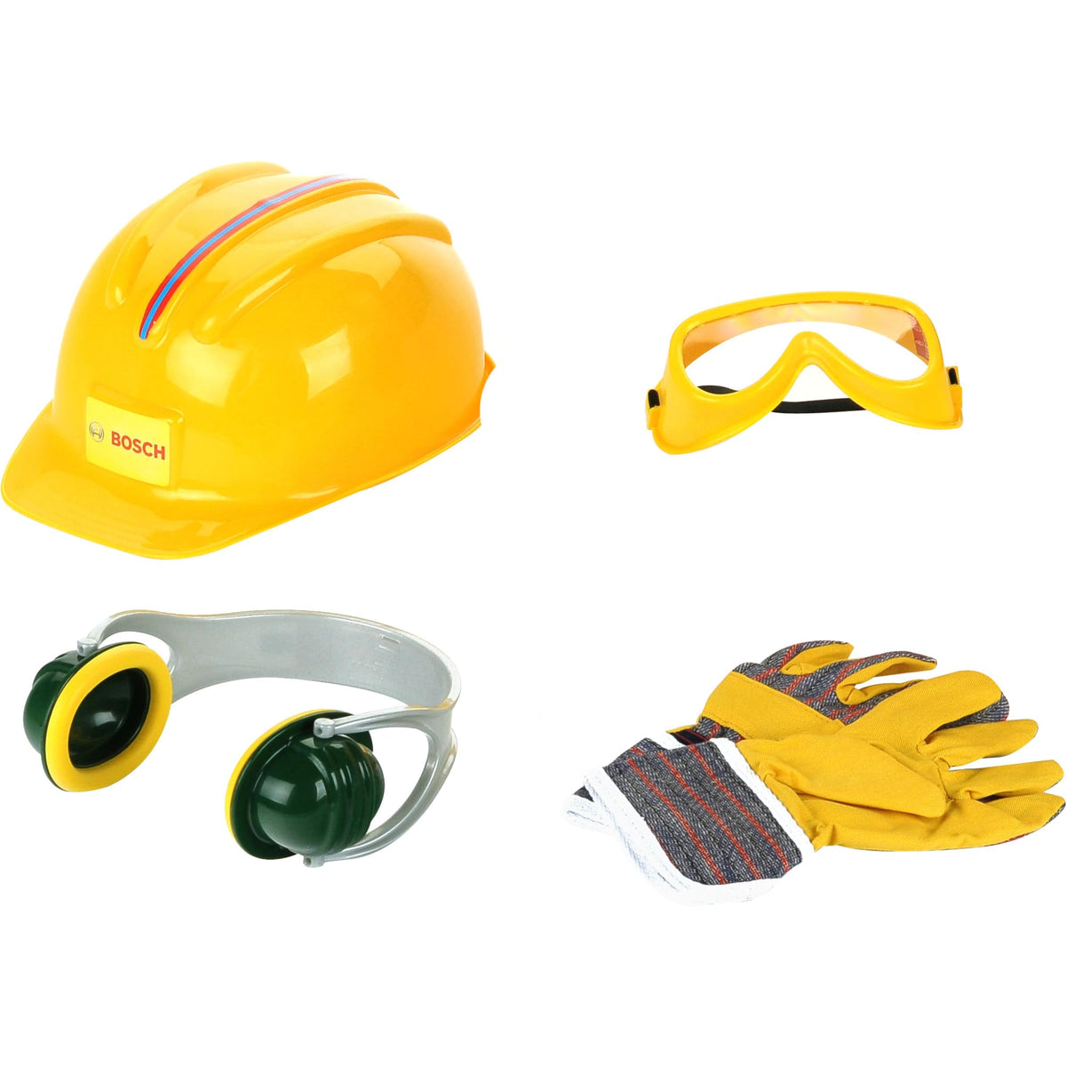 Theo Klein Bosch Accessories Set 8537 - Gloves, Goggles, Ear Protectors & Helmet
