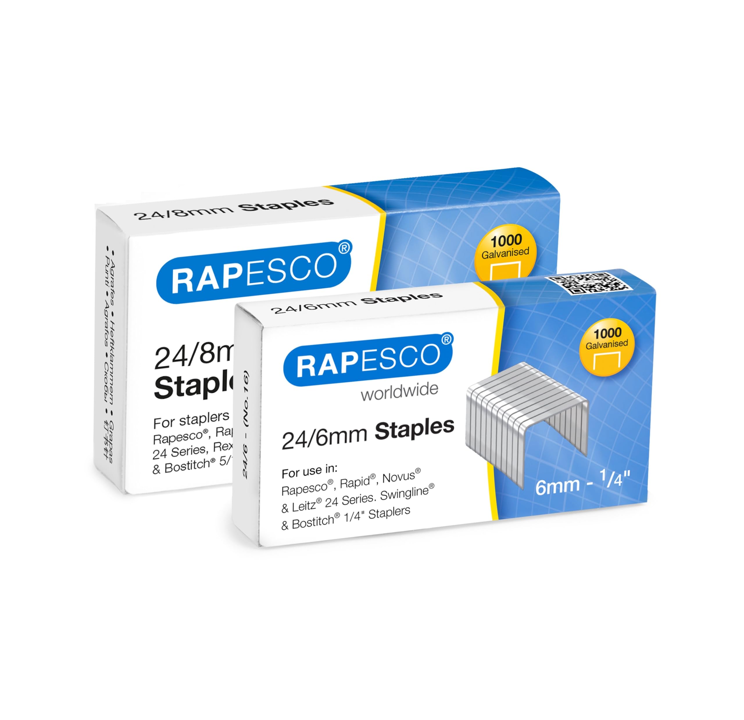 Rapesco 1467 ECO Luna Less Effort Stapler - 50 Sheet Capacity, Front Loading | Soft White 3