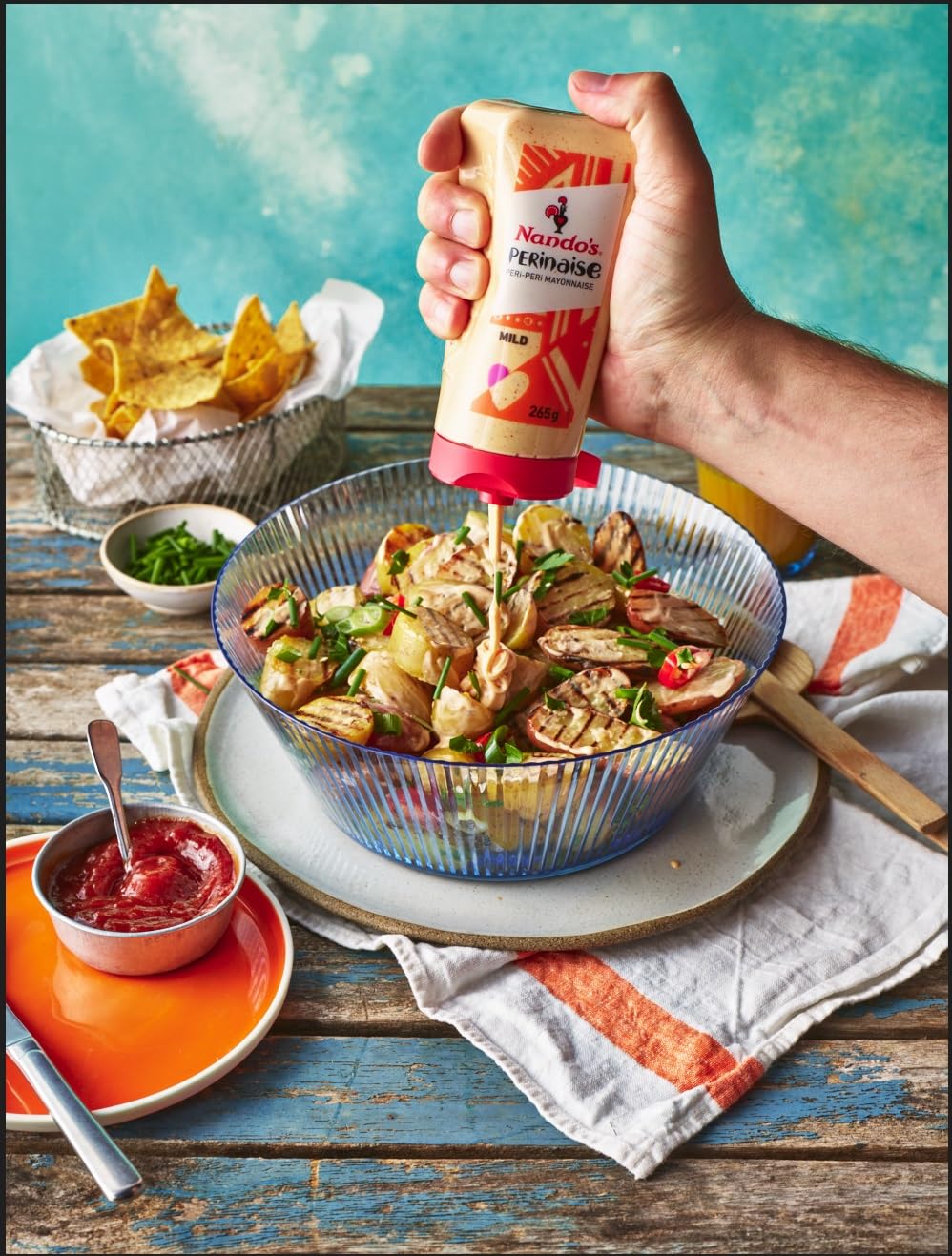 Nando's Mild Perinaise Mayonnaise - Creamy PERi-PERi Flavor | 265g Squeezy Bottle (Pack of 6) 3