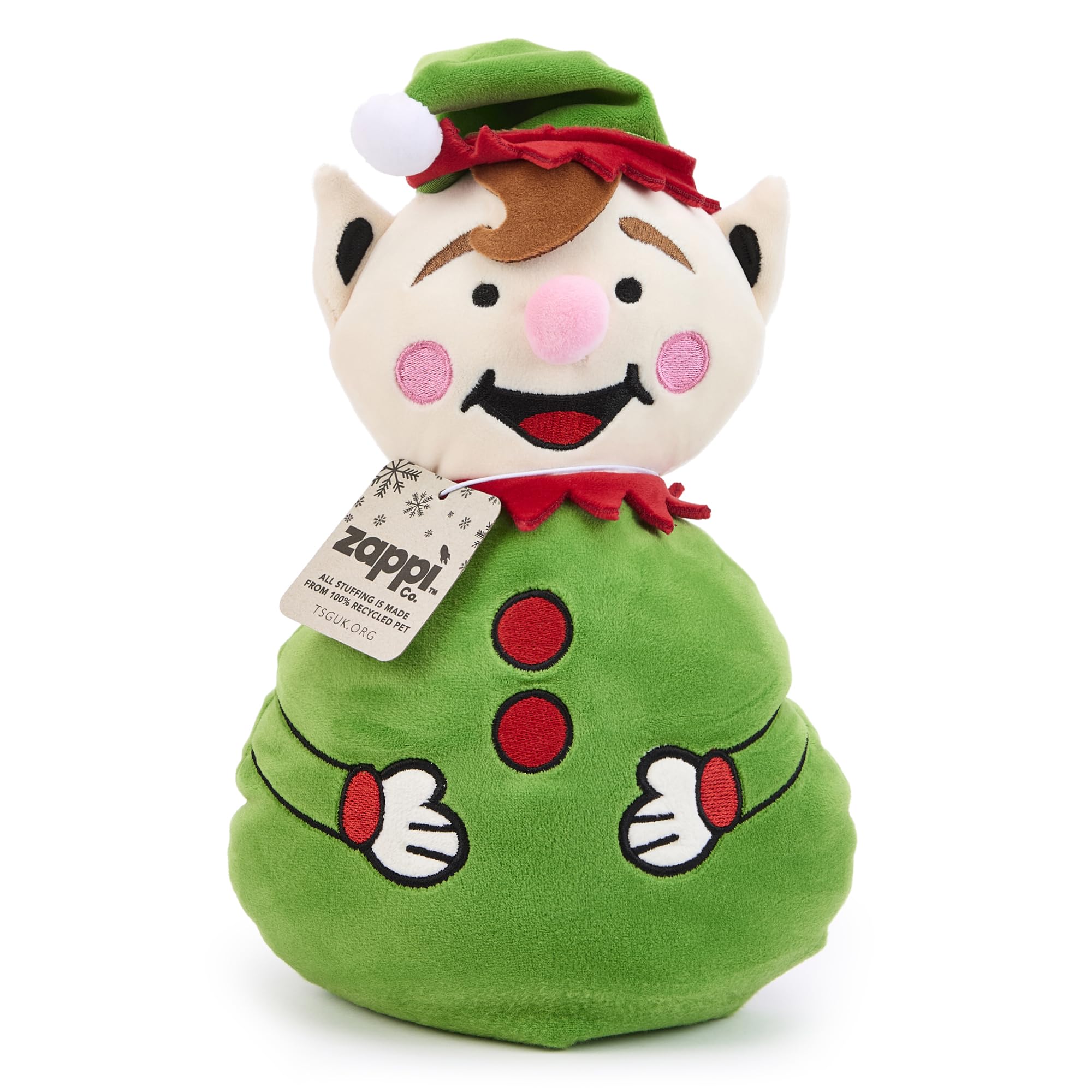 Zappi Co Elf Plush Toy - Soft Cuddly Shelf Buddy Decoration | 25cm | Polyester