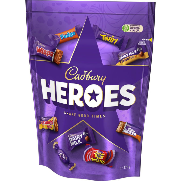 Cadbury Heroes Assorted Miniature Chocolates - 270g Sharing Pouch