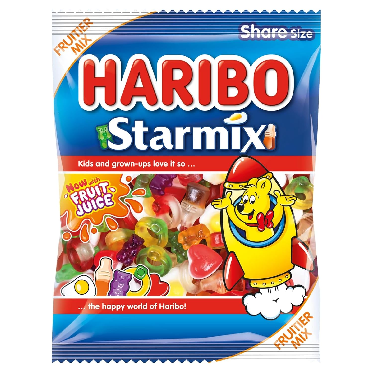 HARIBO Starmix with Real Fruit Juice, Iconic Fruit & Cola Gummy Sweets, 140g 7