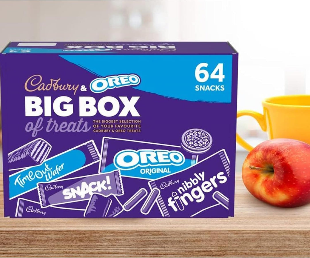 Cadbury & OREO Big Box of Treats - 64 Assorted Chocolates and Snacks, 1618 g