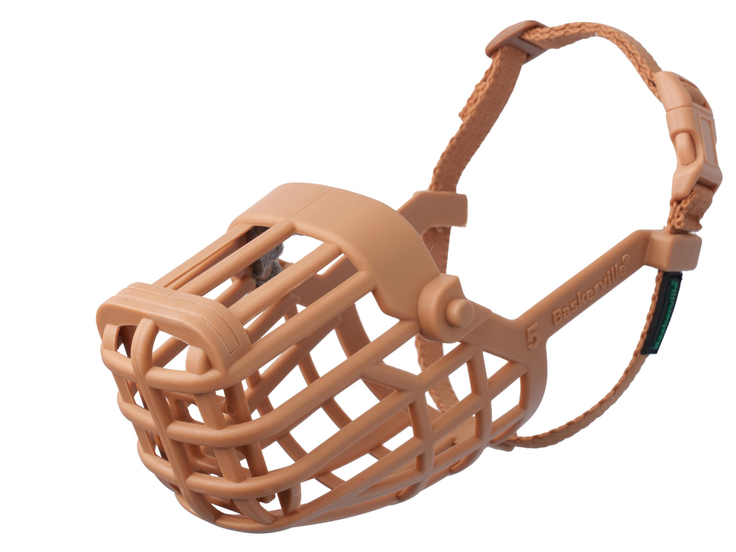 Baskerville Classic Basket Muzzle - Size 3 Brown | Prevents Biting & Scavenging | Dog Muzzle