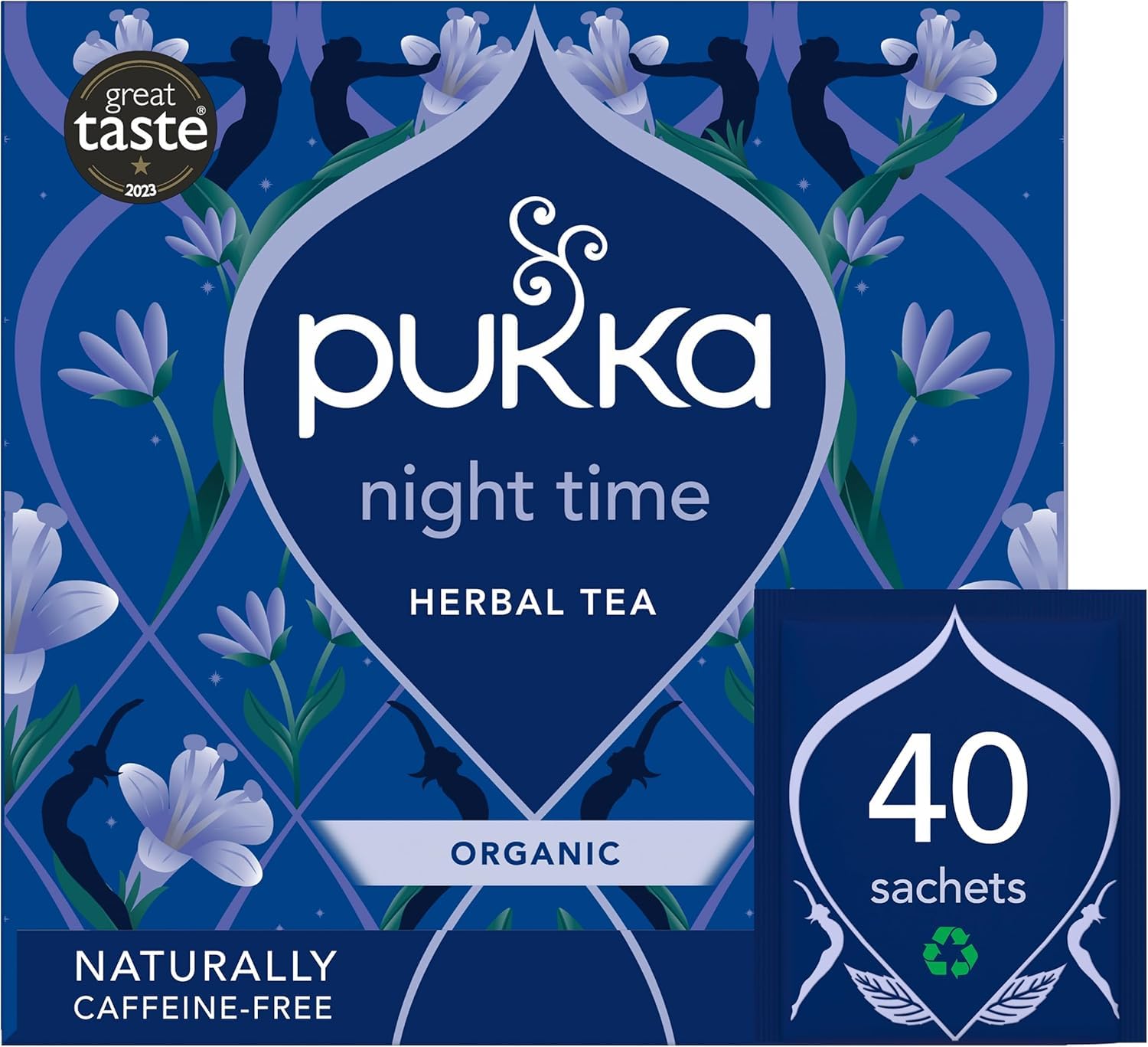 Pukka Herbs Night Time Organic Herbal Tea - Promotes Relaxation & Aids Sleep | 40 Count Teabags