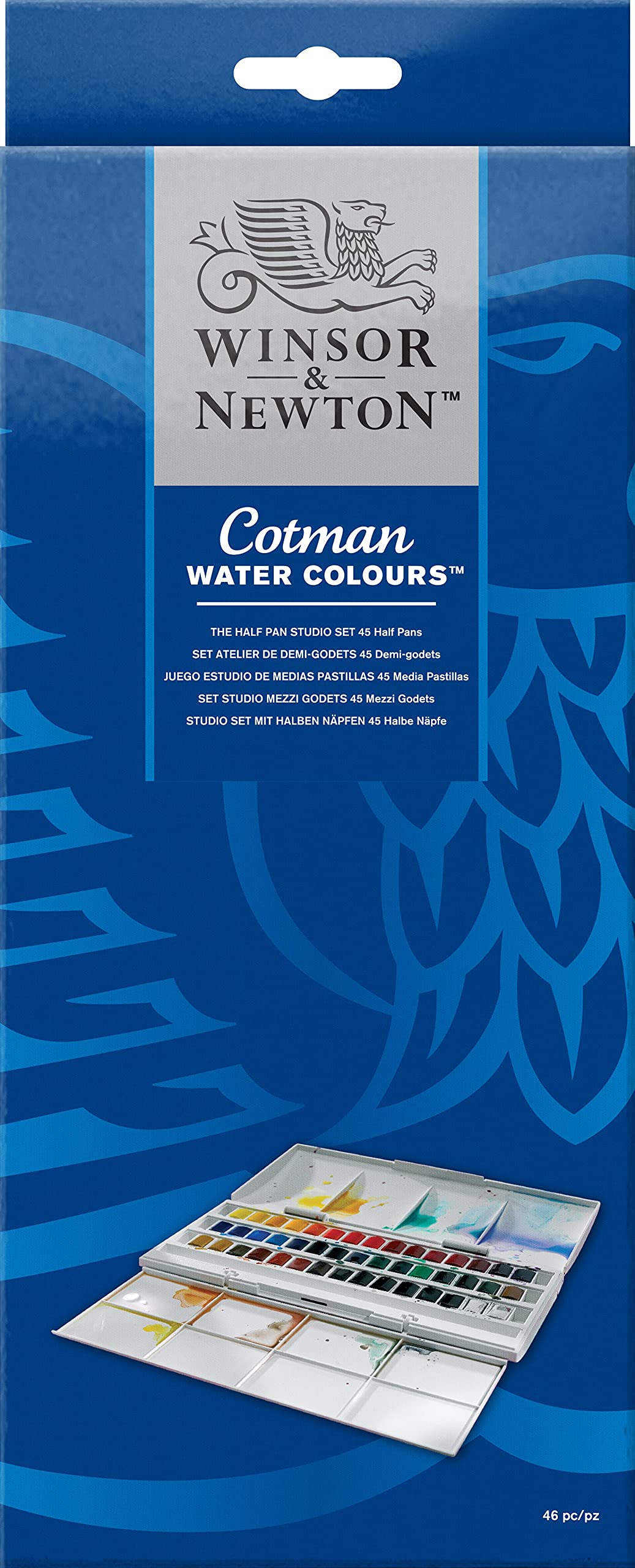 Winsor & Newton Cotman Watercolour Half Pan Studio Set - 45 Colours