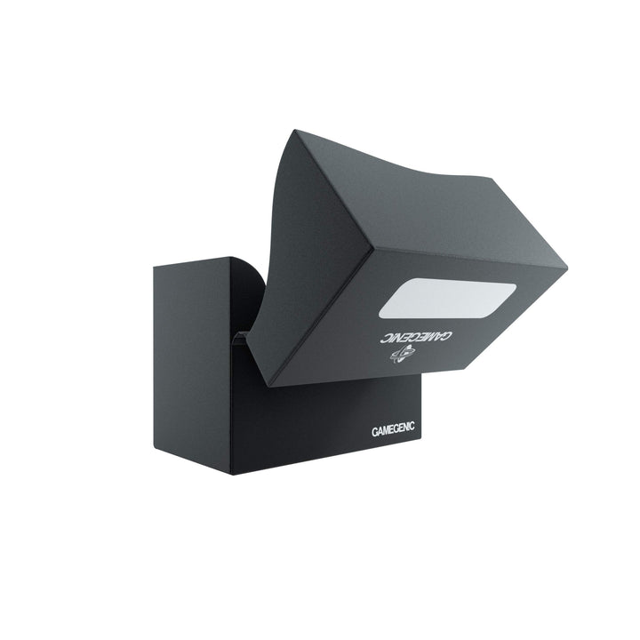 Gamegenic 80-Card Side Holder - Black, Holds 80 Double-Sleeved Cards, Sideloading Deck Box with Cobra Neck Technology