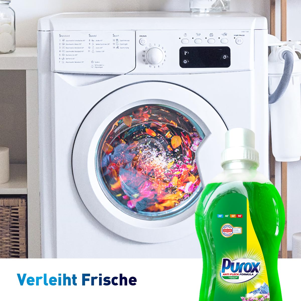 Clovin Purox Universal Liquid Detergent Gel - 33 Washes | 1L | Phosphate-Free 3