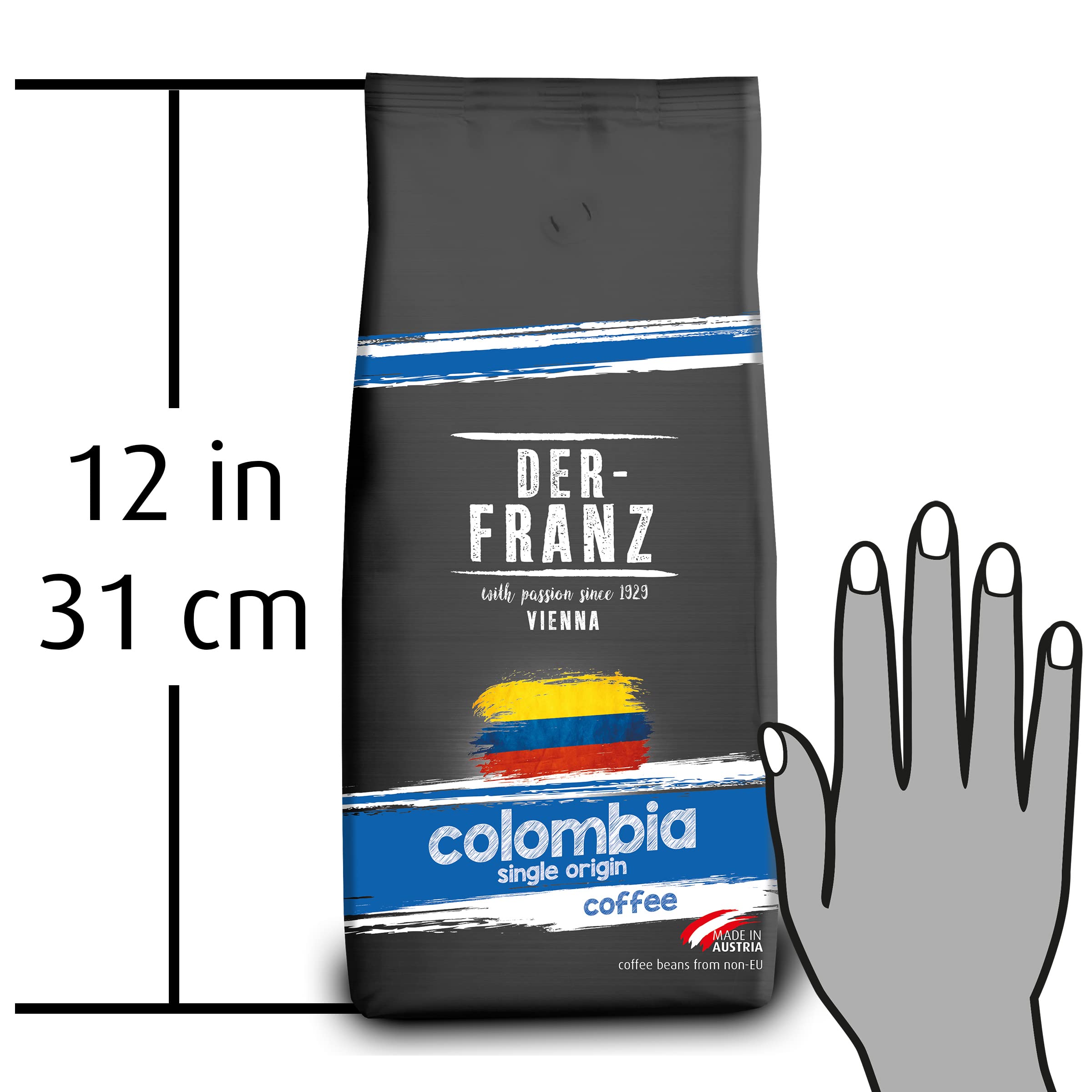 Der-Franz Colombia Single Origin Roasted Whole Coffee Beans | 100% Arabica | 1 kg 7