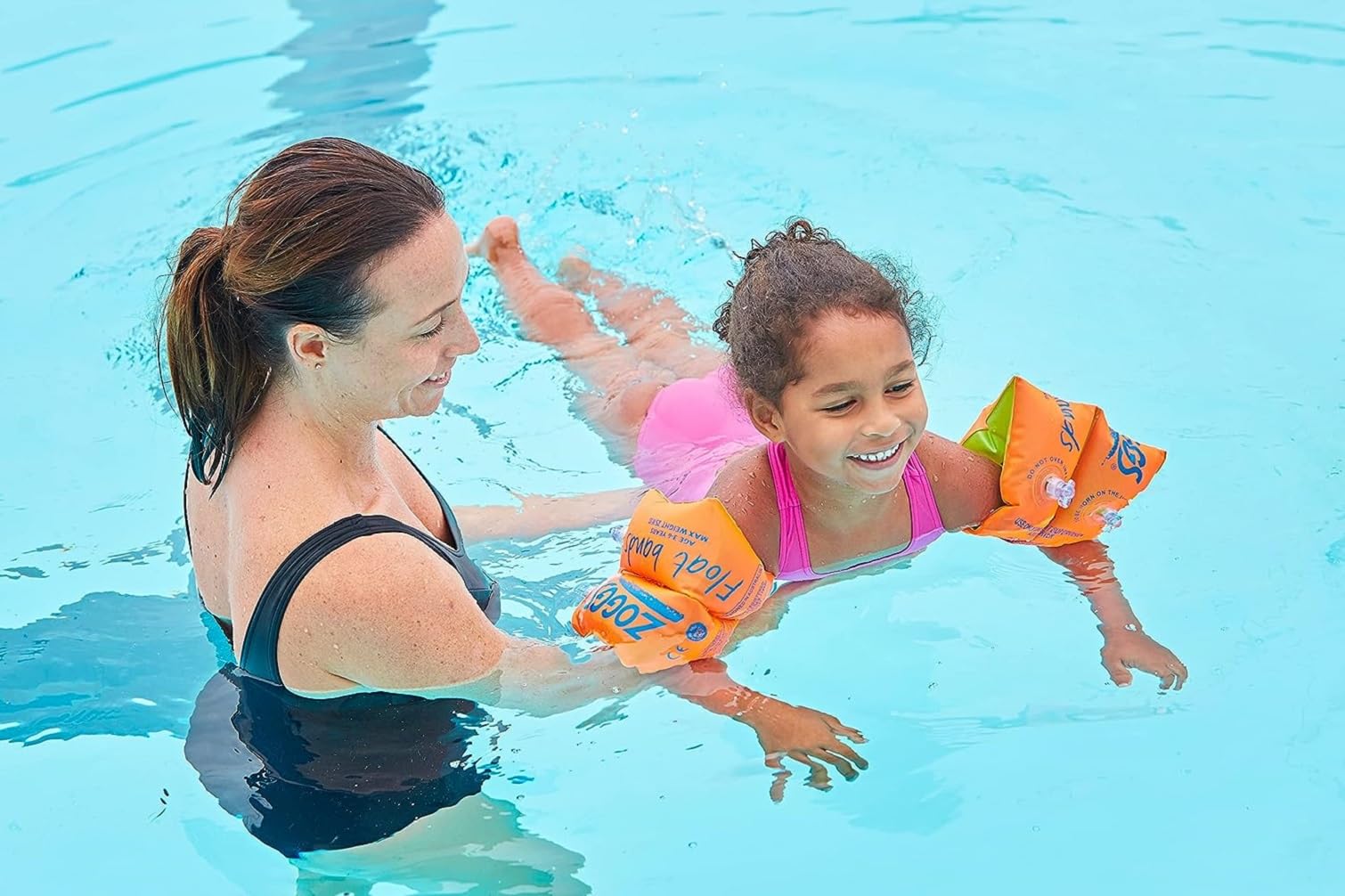 Zoggs Inflatable Armbands - Learn to Swim Aid | 0-1 Year (0-11kg) | Orange