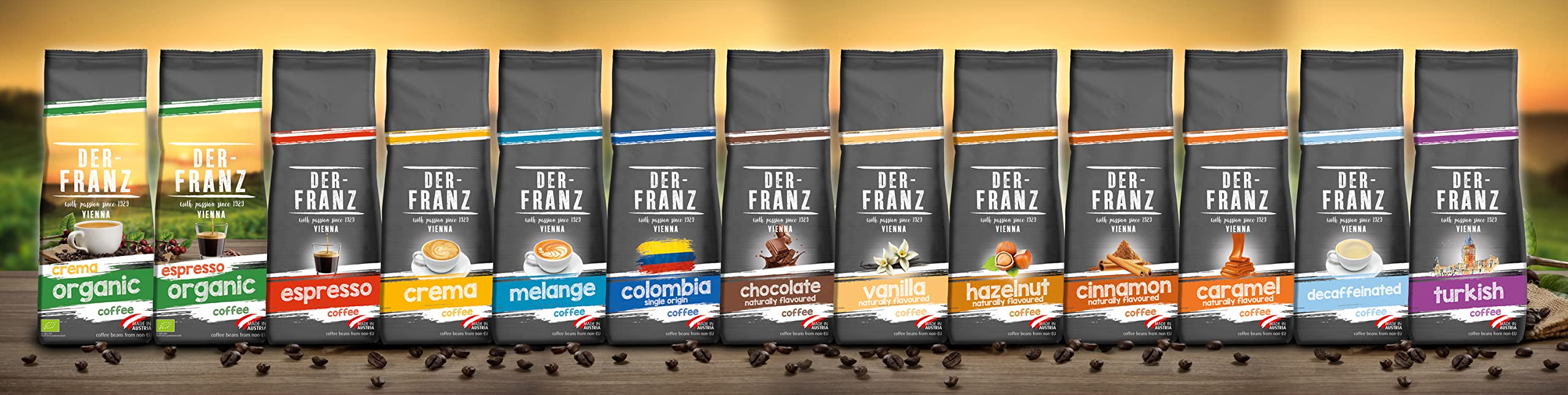 Der-Franz Crema Whole Coffee Beans - 100% Arabica | Intensity 4 | 3 x 500g Pack 5