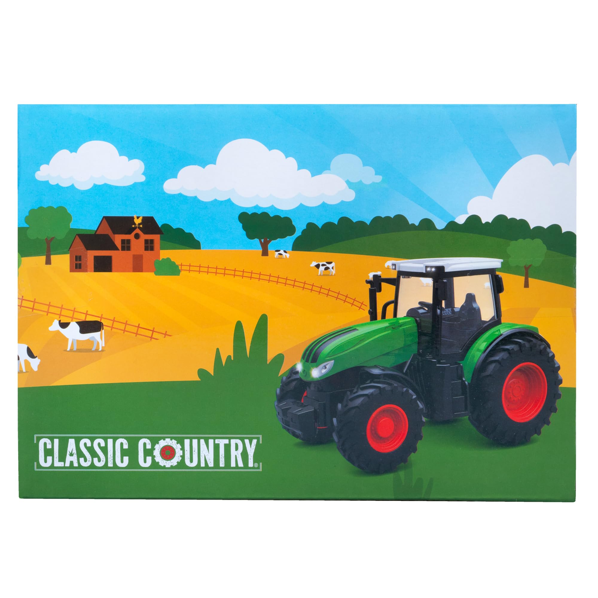 Classic Country John Adams Tractor - 19cm Lights & Sound Vehicle for Kids 3+ 5