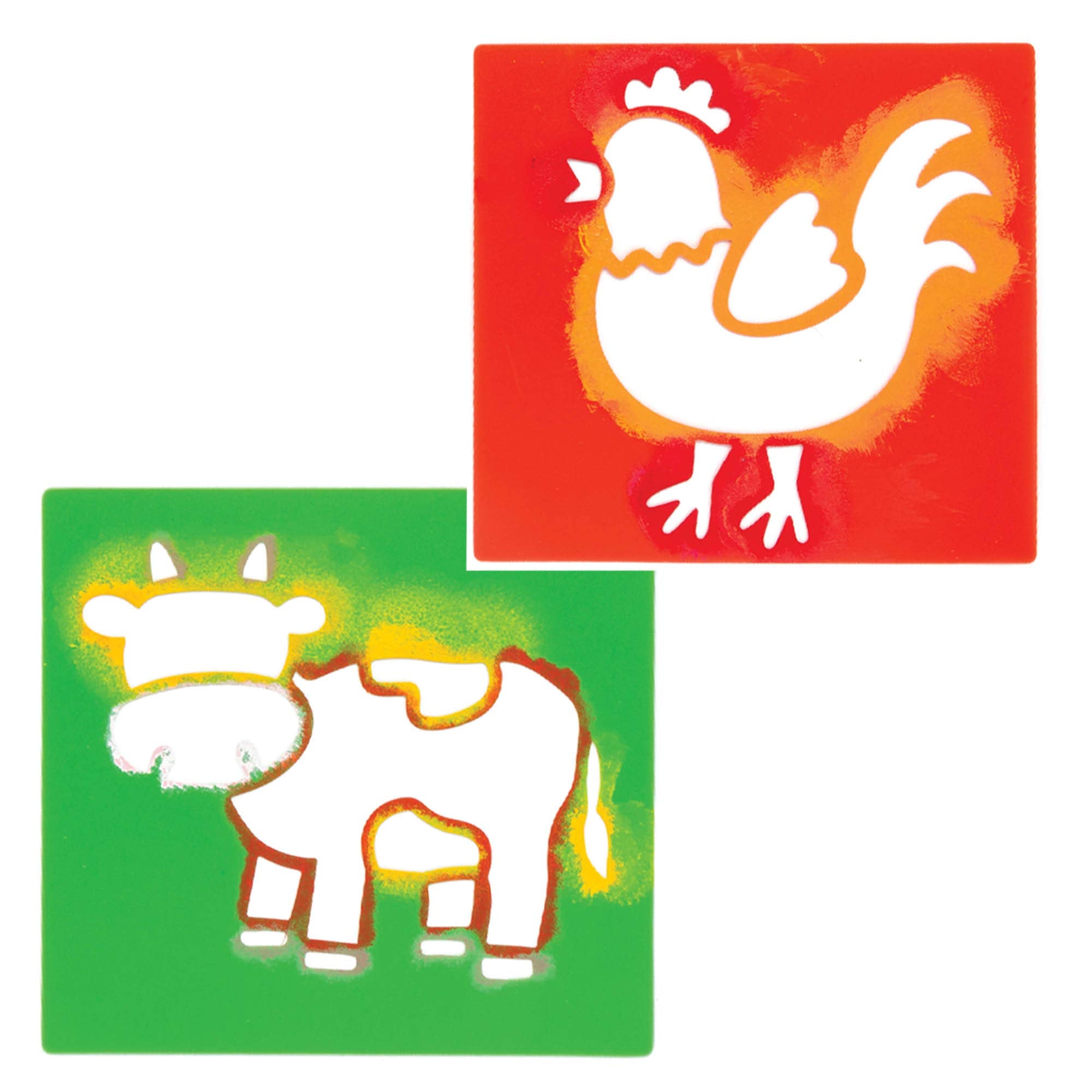 Baker Ross Farm Stencils (Pack of 6) - Washable Art Templates for Kids Crafts | 15 x 14 cm 3
