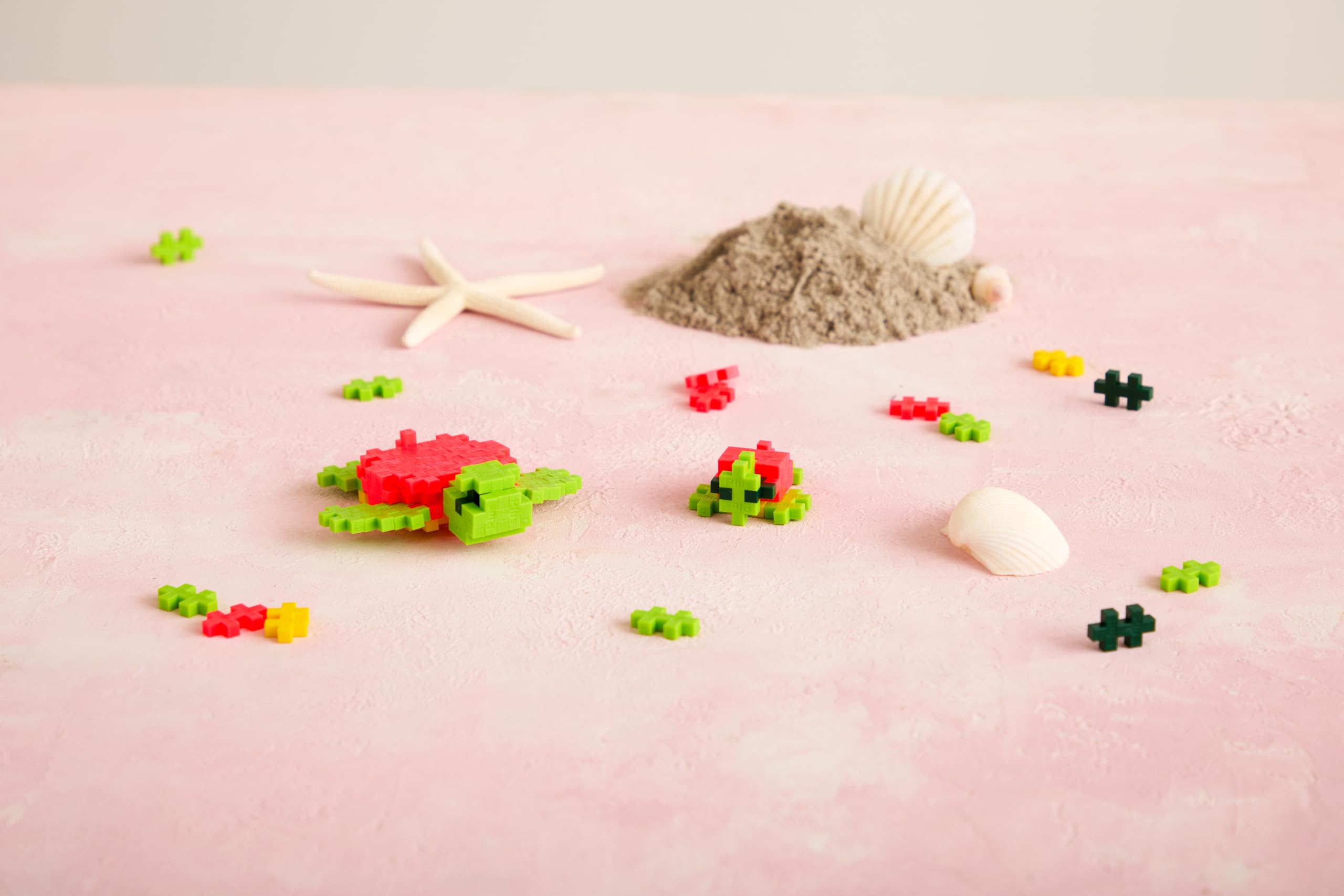 PLUS PLUS Building Blocks Toy - 100-Piece Sea Turtle Set for Creative Building, Ages 5+ 11