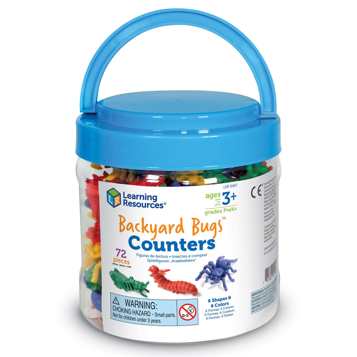Learning Resources Backyard Bugs Counters - Set of 72, Ages 3–7