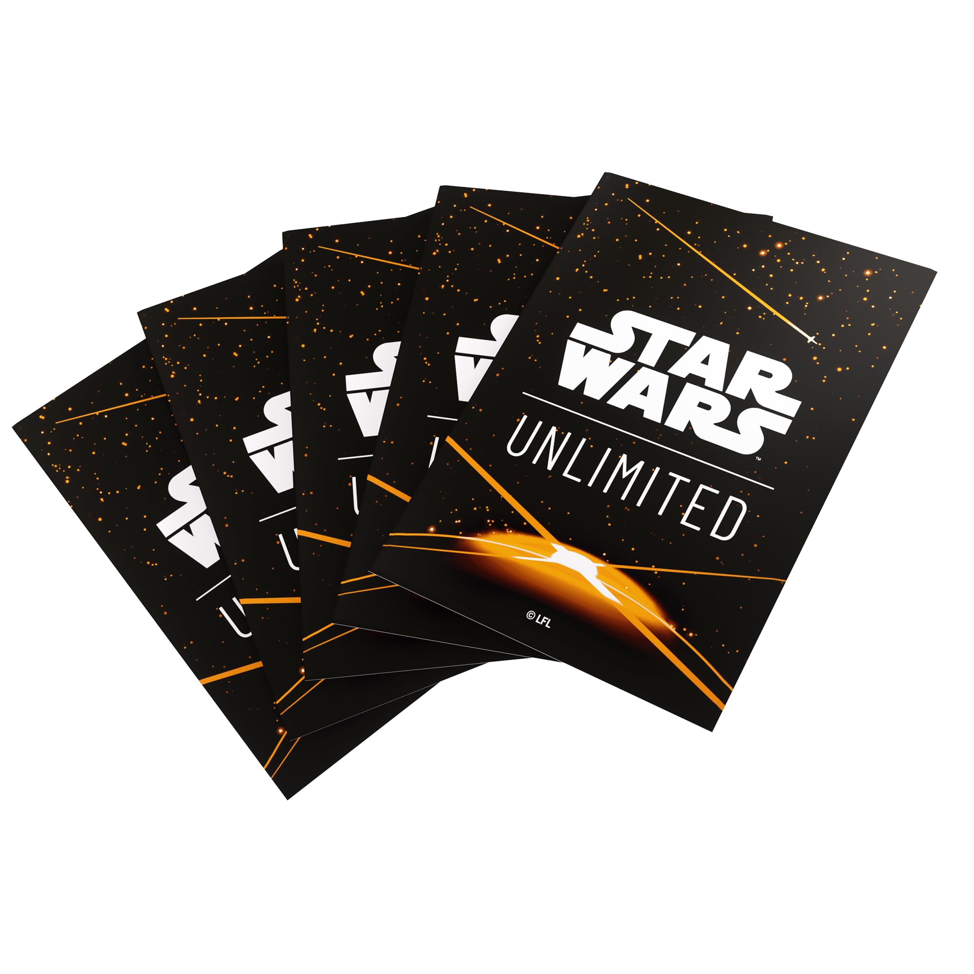 Gamegenic Star Wars: Unlimited Art Sleeves - Card Back Orange | 66x92mm | 60 Sleeves + 1 Leader Sleeve