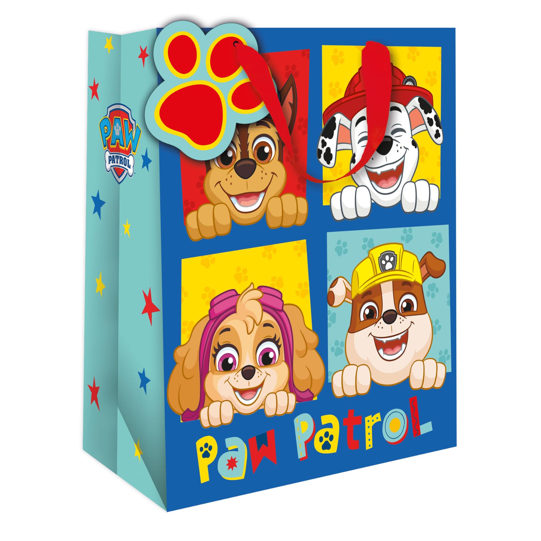 Danilo Promotions LTD Paw Patrol Boys Gift Bag | Blue | 33 x 26 x 13.5 cm