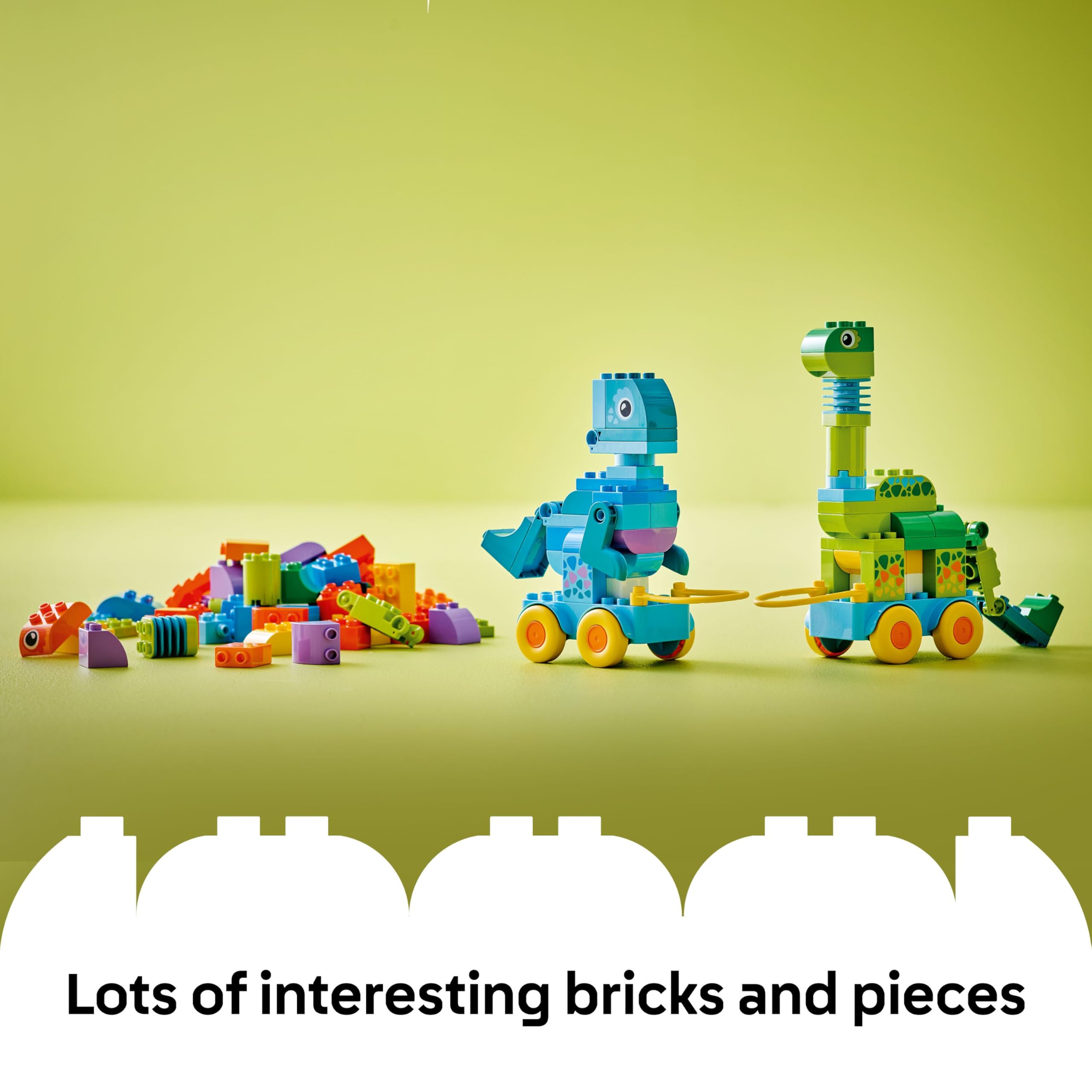 LEGO DUPLO 3in1 Dinosaurs on Wheels - Educational Building Set for Toddlers 3+ 2