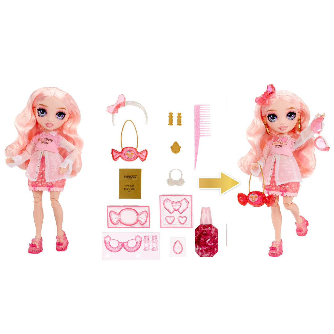 Rainbow High Creative Crystals Bella - Pink 28 cm Fashion Doll with Crystal