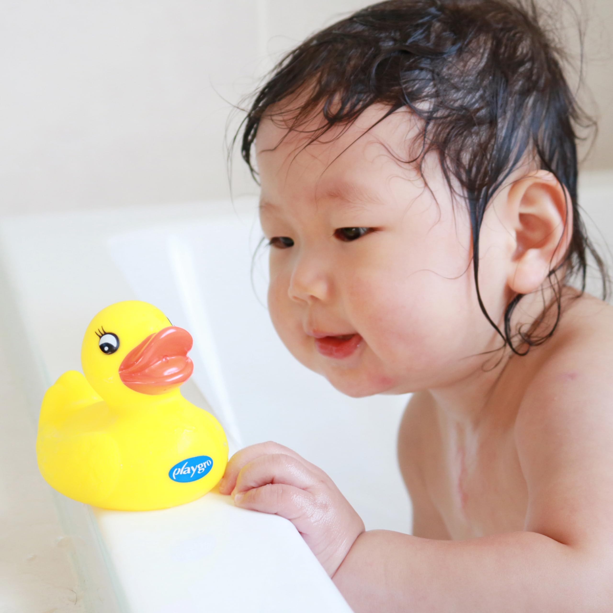 Playgro Rubber Bath Duck - Waterproof & Dirt-Free | Soft Material | Ideal for Babies 6+ Months 2