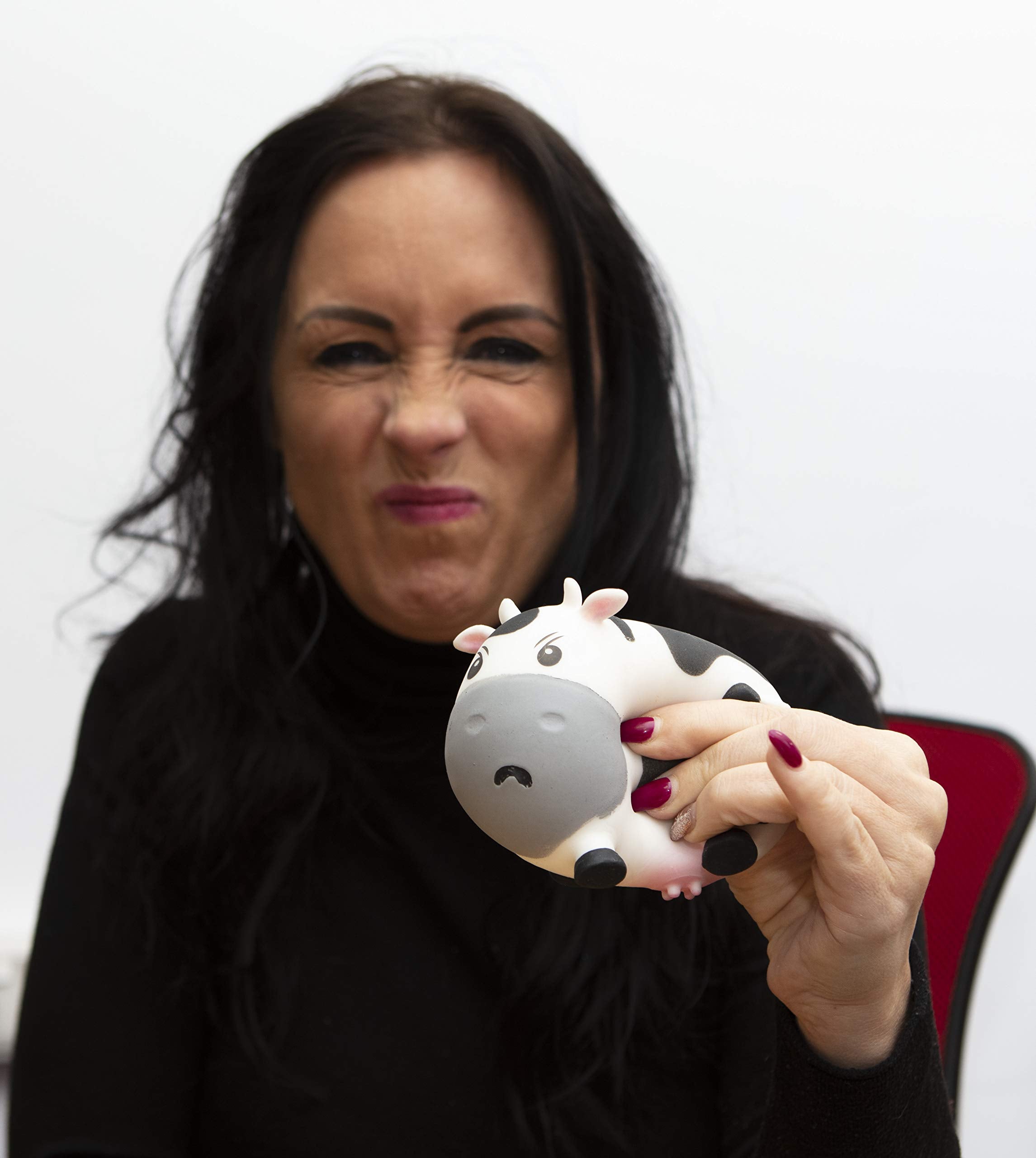 Boxer Gifts Moody Cow Stress Toy - Silicone Squeeze Toy | 40x90x100mm | Ages 3+ 6