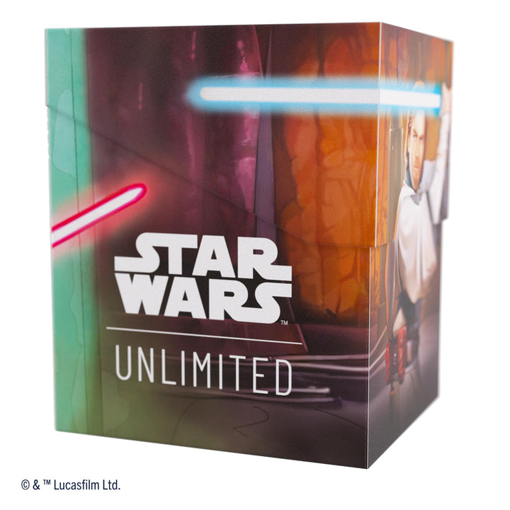 Gamegenic Star Wars Unlimited Soft Crate - Obi-Wan Kenobi/Darth Maul Deck Box with Token Storage