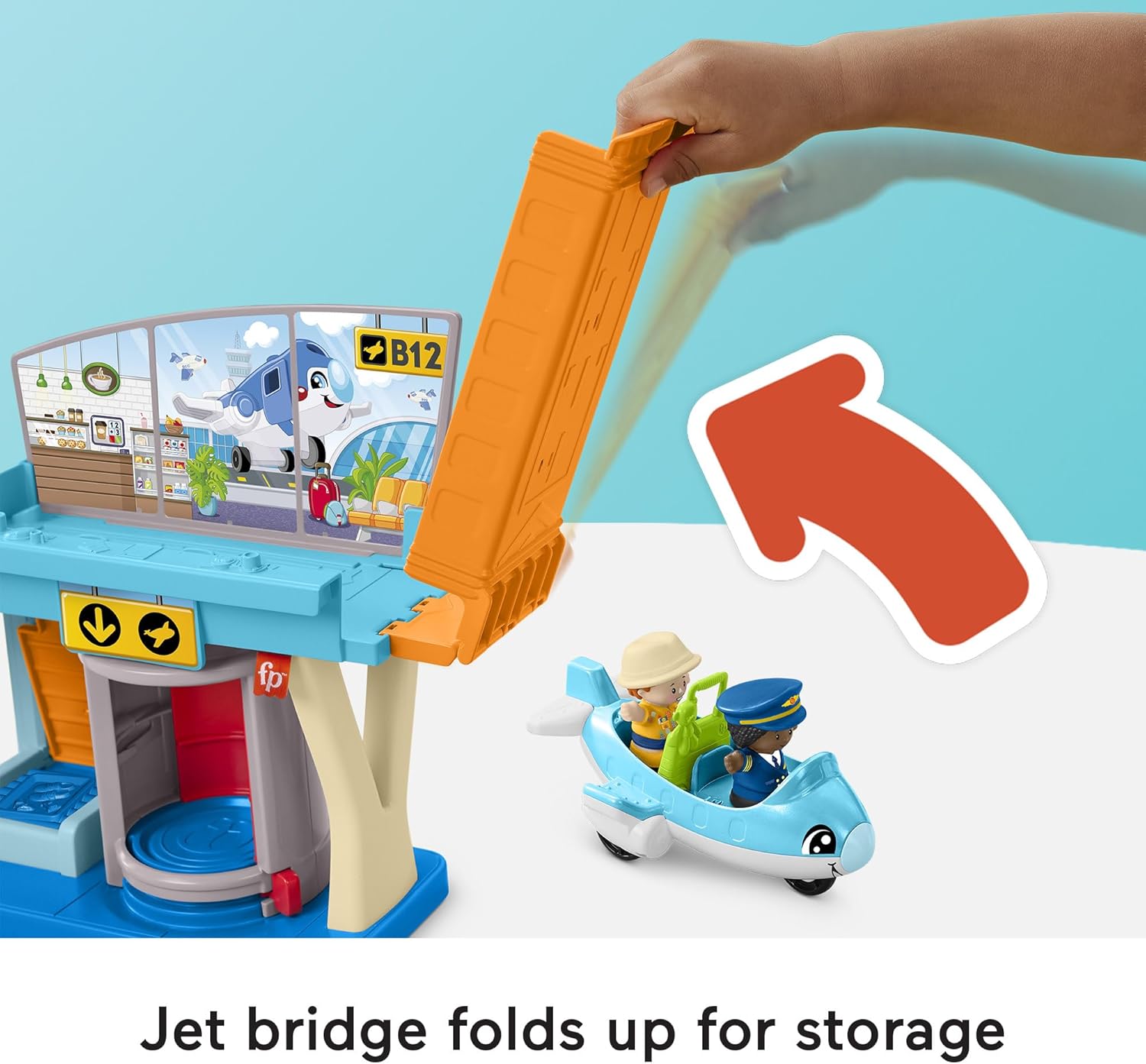 Fisher-Price Little People Airport Playset - Pretend Play for Toddlers 1-5 Years 2