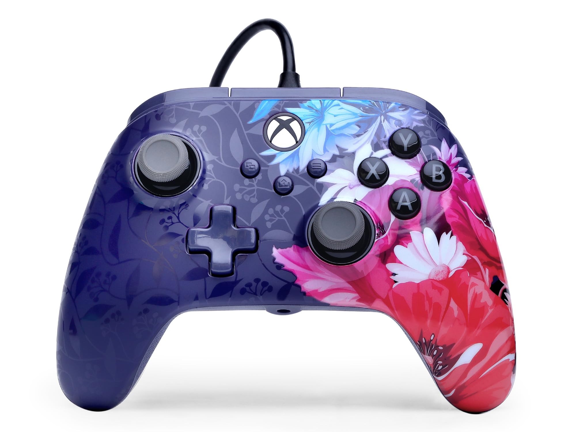 PowerA Advantage Plus Wired Controller for Xbox Series X|S, Xbox One, PC - Night Blossom | Hall Effect | Mappable Buttons