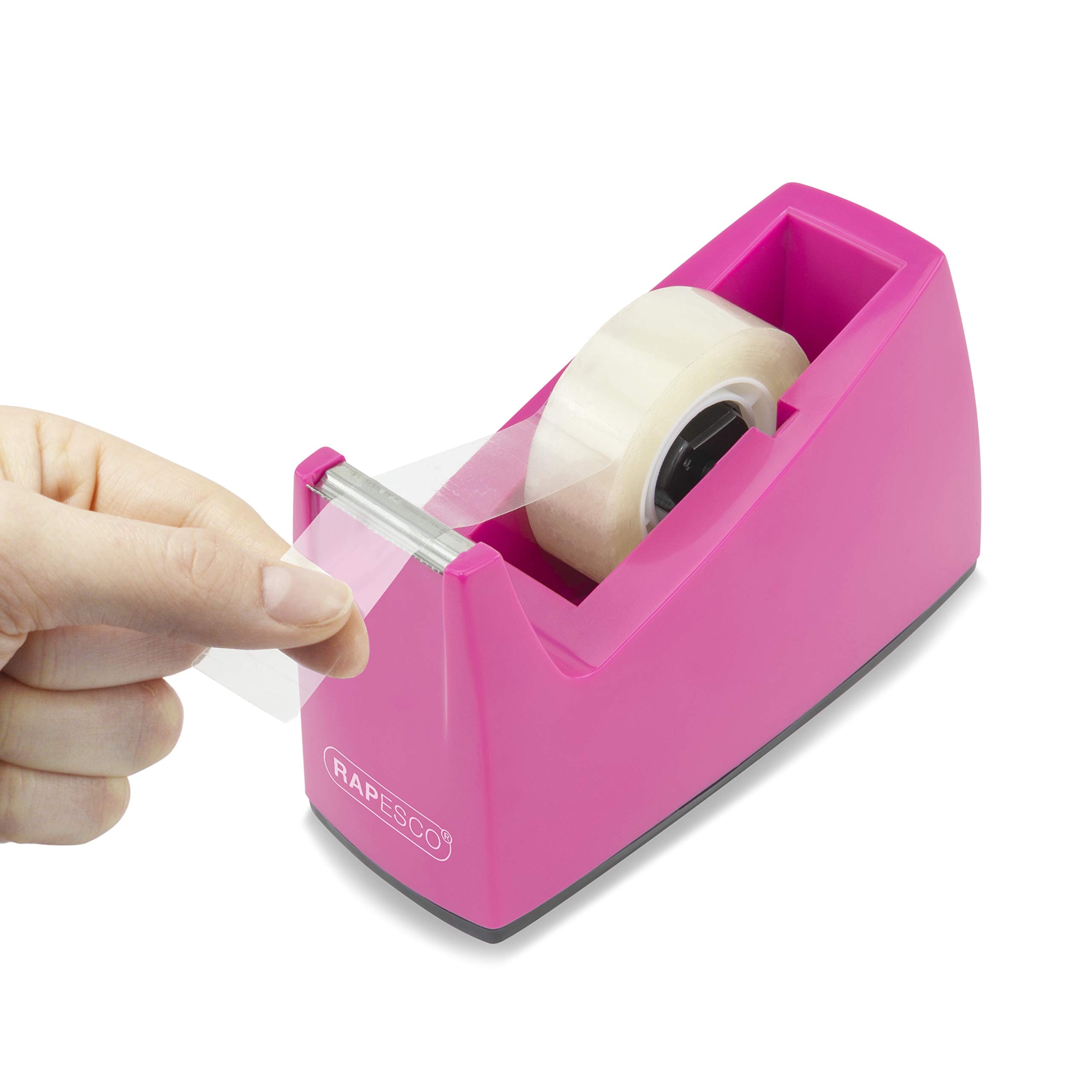 Rapesco 1621 Tape Dispenser 300 for Rolls with 1" (25 mm) Core, Includes 4 3