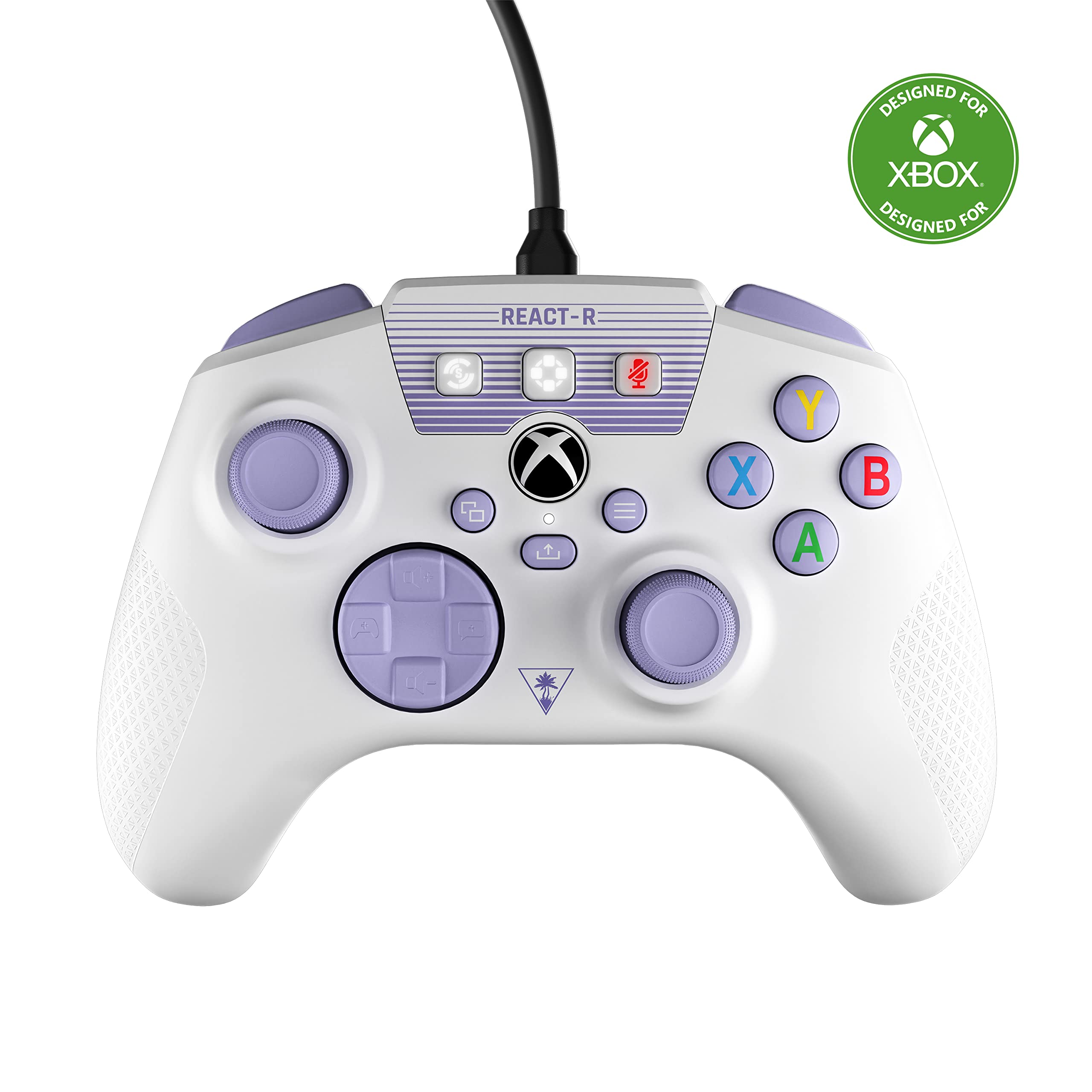Turtle Beach REACT-R Wired Controller - Xbox Series X|S, Xbox One, PC | White/Purple