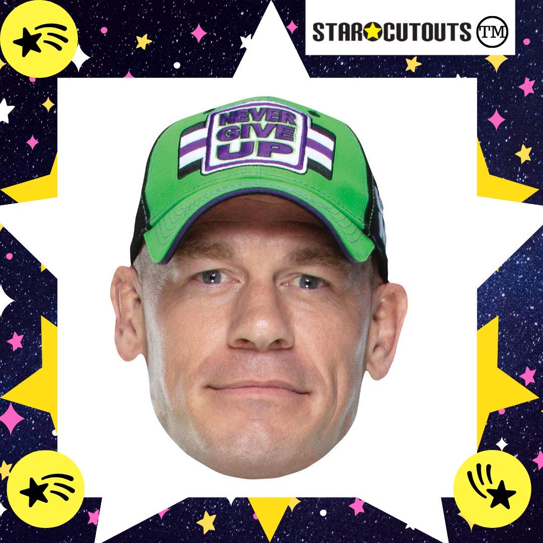 STAR CUTOUTS SM294 John Cena WWE Mask | Cardboard Face Mask | Fits Ages 4-99 2