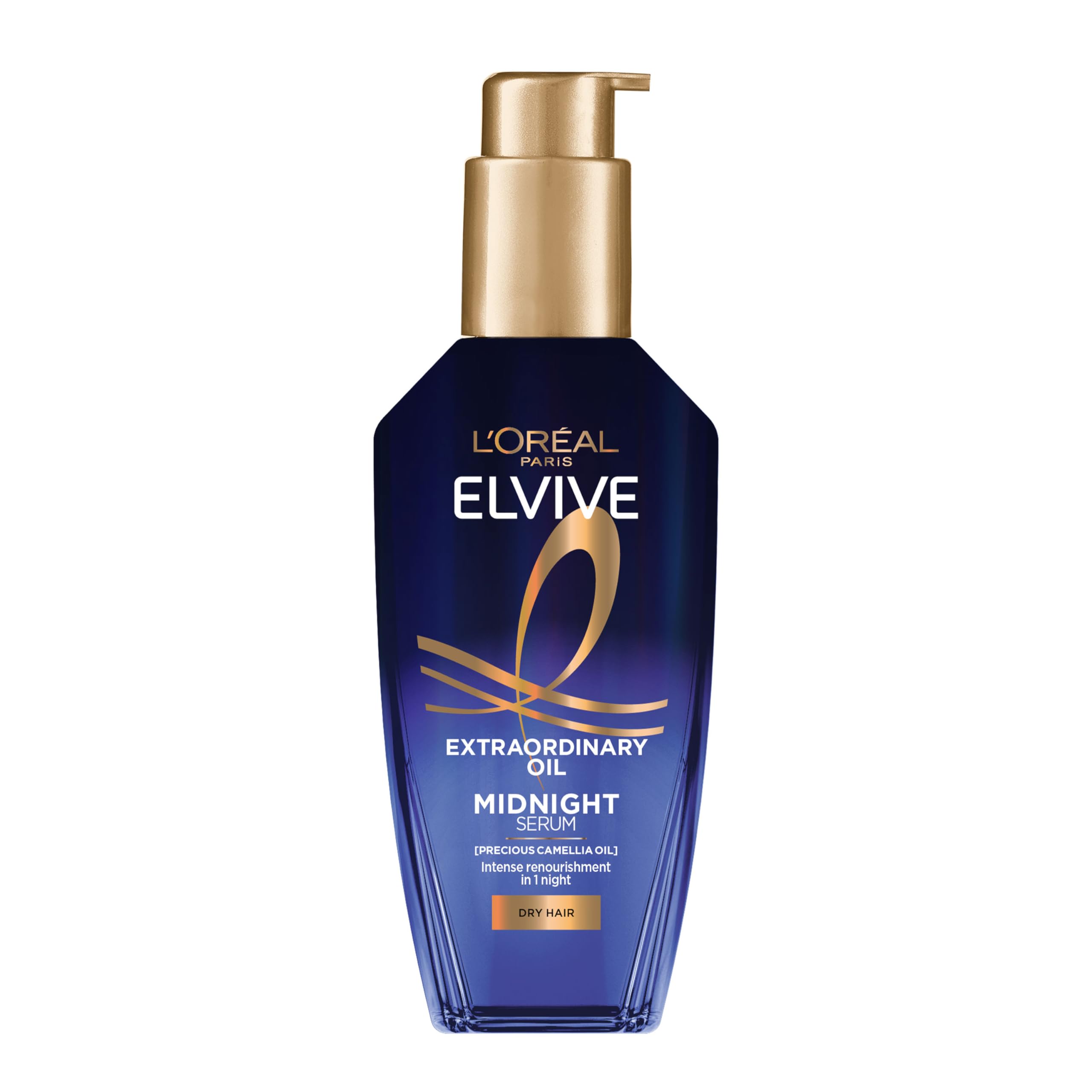 L'Oreal Paris Elvive Extraordinary Oil Midnight Serum - Overnight Renourishment, 96H Frizz Control | 100ml