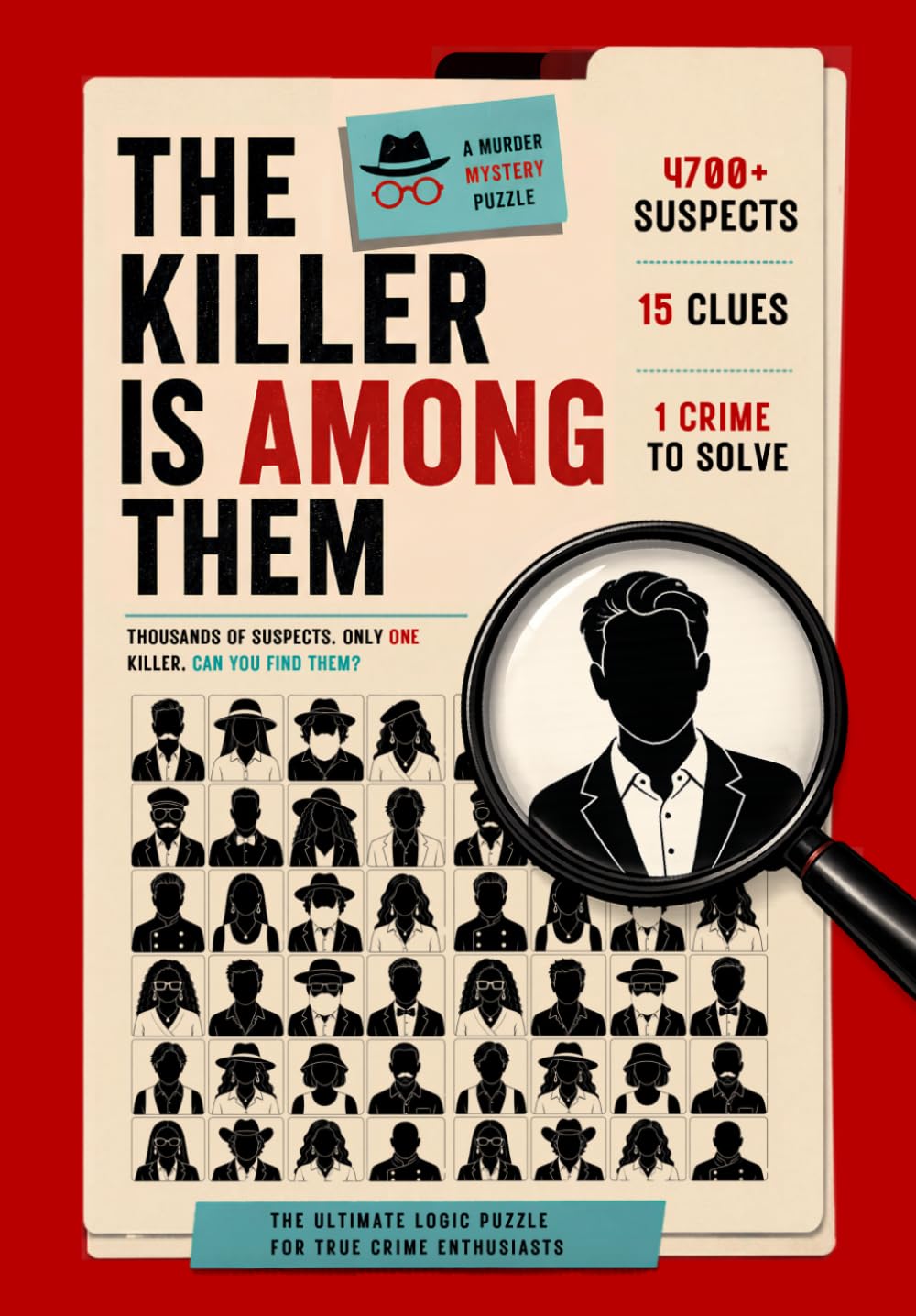 The Killer Is Among Them by Nate Blackwell | Paperback Mystery Puzzle Book 1