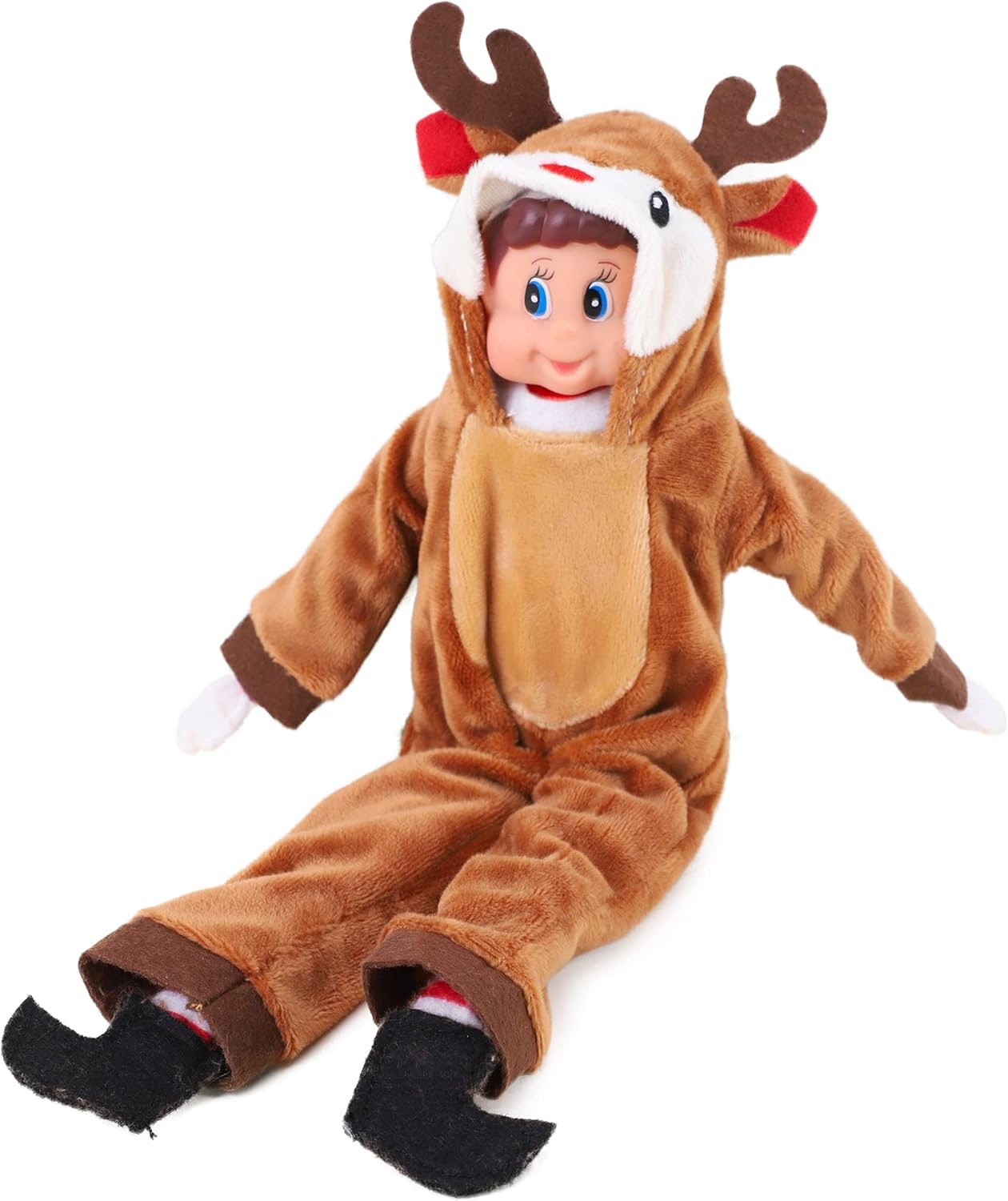 Elves Behavin Badly 500160 Elf Reindeer with Antlers Outfit - Plush Doll for Kids 3+ 2